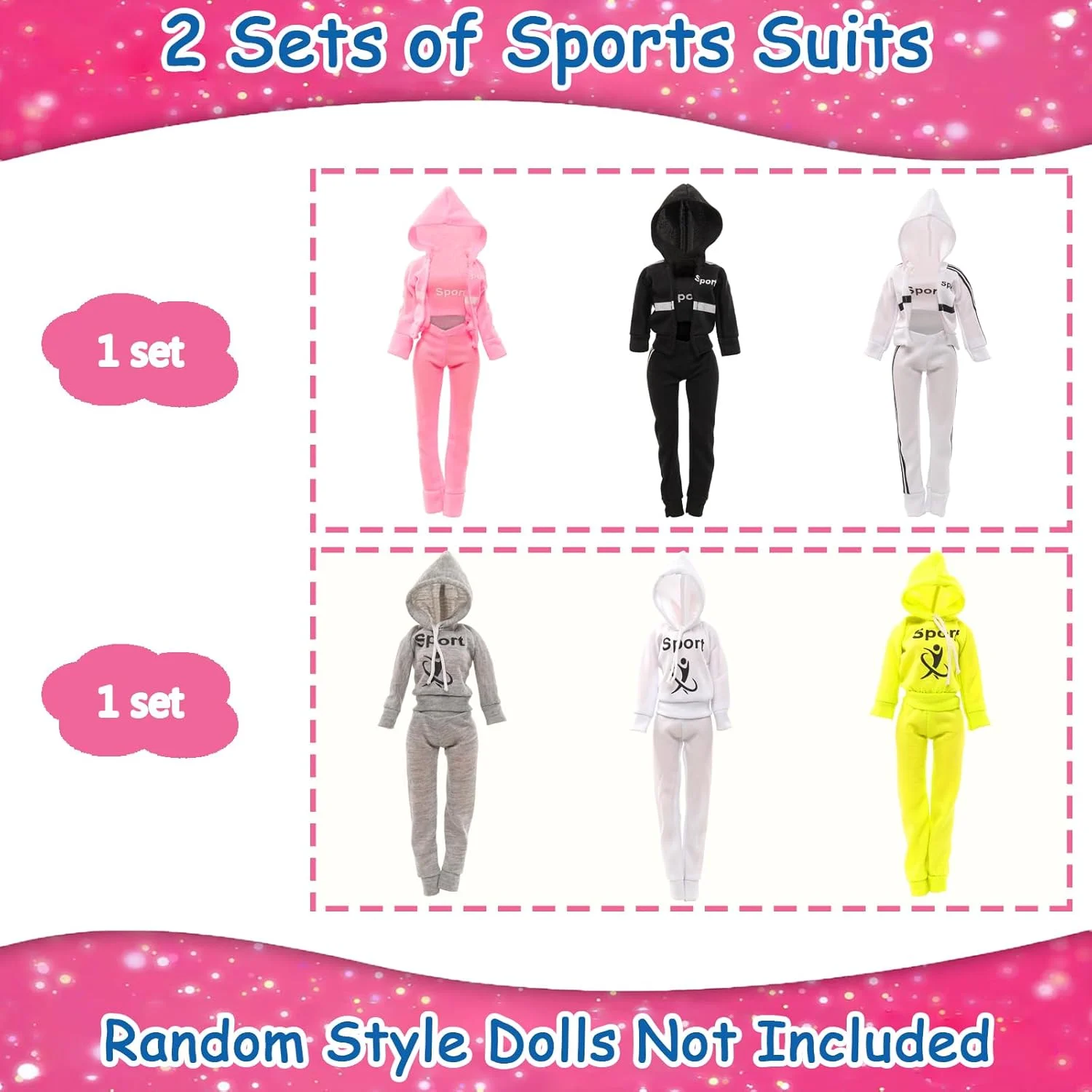 ENOCHT ست لباس و لوازم جانبی 16 تکه ای عروسک شامل تاپ، شلوار، کلاه آفتابی، اسکوتر جیبی، عینک آفتابی، هدست و 5 جفت کفش برای عروسک های دخترانه 11.5 اینچی ENOCHT ست لباس و لوازم جانبی 16 تکه ای عروسک شامل تاپ، شلوار، کلاه آفتابی، اسکوتر جیبی، عینک آفتابی، هدست و 5 جفت کفش برای عروسک های دخترانه 11.5 اینچی