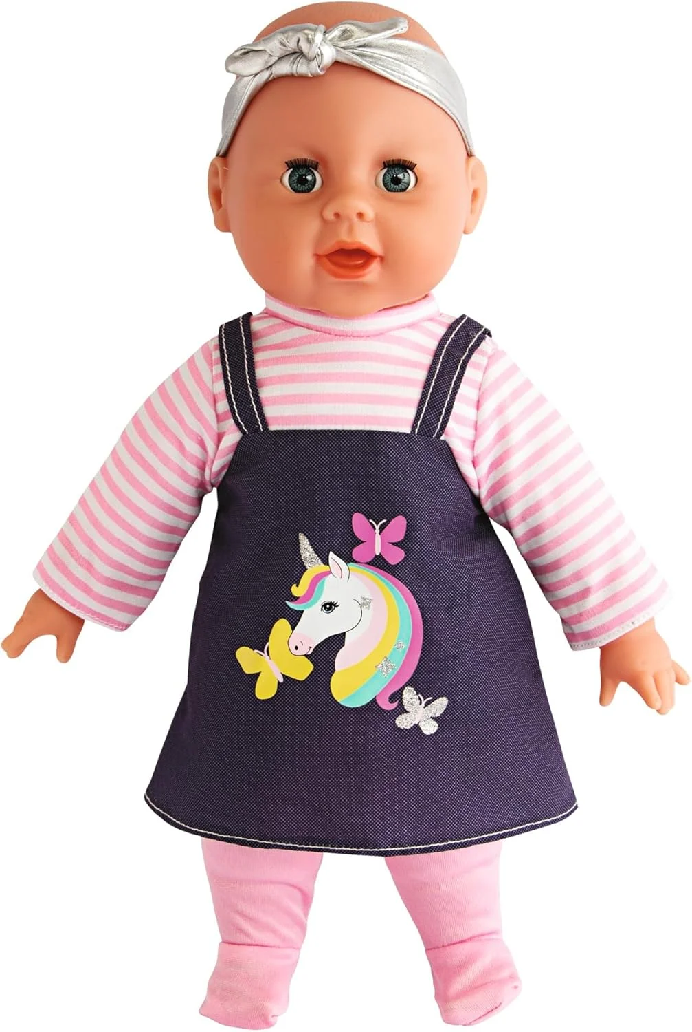 لباس فشن لورا تک شاخ سیمبا 105400510، 3 تکه، پیراهن با طرح اکلیلی تک شاخ، هدبند و جوراب شلواری برای عروسک های 36-43 سانتی متری، مناسب برای کودکان بالای 2 سال لباس فشن لورا تک شاخ سیمبا 105400510، 3 تکه، پیراهن با طرح اکلیلی تک شاخ، هدبند و جوراب شلواری برای عروسک های 36-43 سانتی متری، مناسب برای کودکان بالای 2 سال