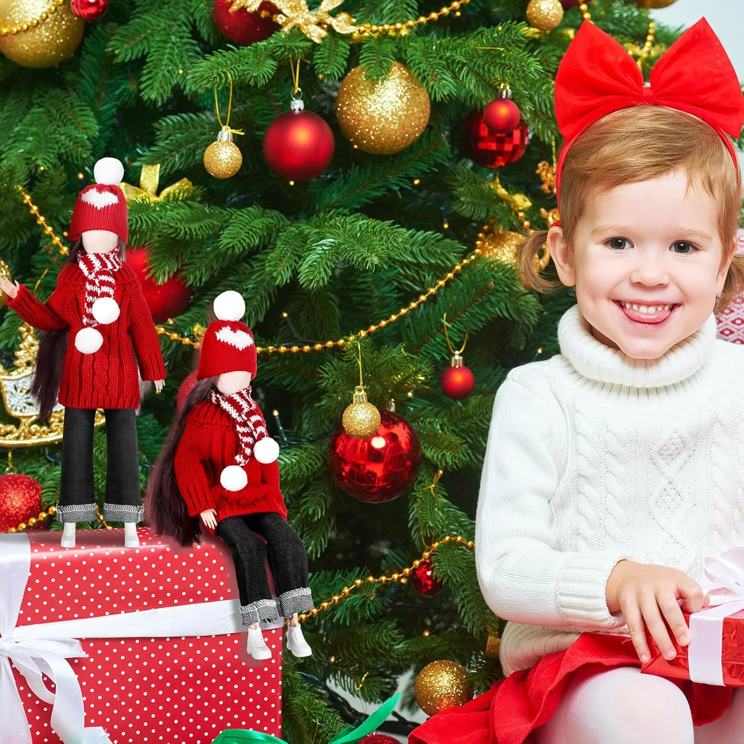 لباس عروسک 29 سانتی متری Geyoga، ست لباس بافتنی بهاری شامل لباس بافتنی، شلوار جین، کلاه، شال گردن، کفش (مدل زیبا) لباس عروسک 29 سانتی متری Geyoga، ست لباس بافتنی بهاری شامل لباس بافتنی، شلوار جین، کلاه، شال گردن، کفش (مدل زیبا)