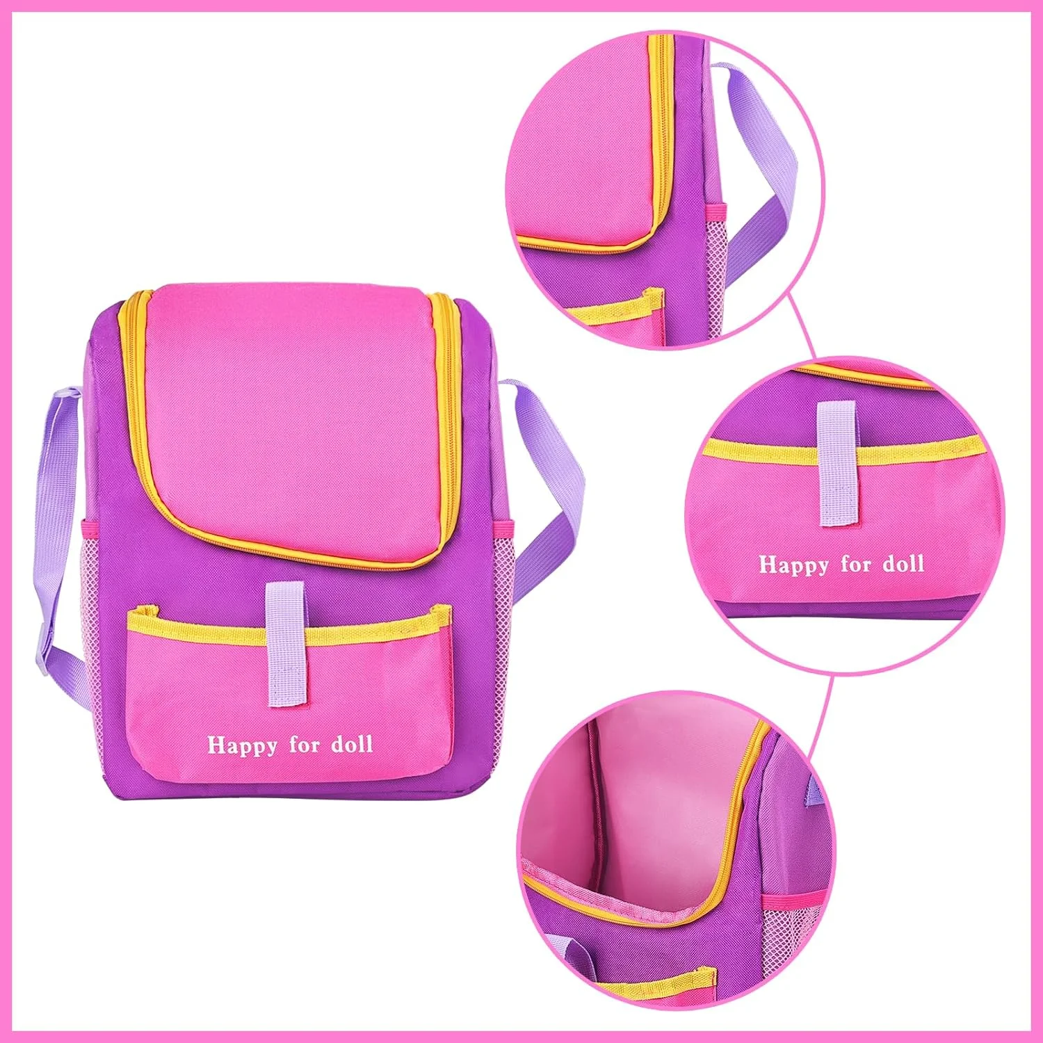 ست کیف و لوازم جانبی عروسک 18 اینچی 18INDC شامل 7 قطعه لباس عروسک 18 اینچی، استیکر، گیره موی پروانه ای، دستبند و سگ اسباب بازی برای عروسک 18 اینچی ست کیف و لوازم جانبی عروسک 18 اینچی 18INDC شامل 7 قطعه لباس عروسک 18 اینچی، استیکر، گیره موی پروانه ای، دستبند و سگ اسباب بازی برای عروسک 18 اینچی