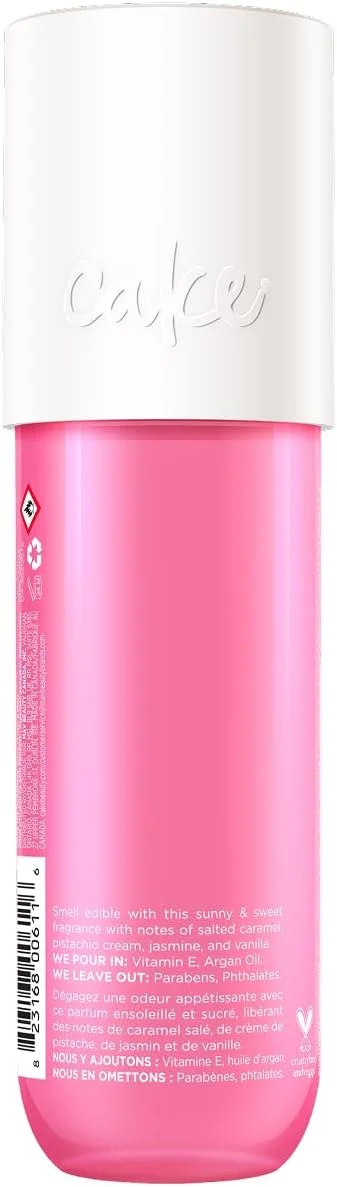 اسپری مو و بدن کیک بیوتی، لمس نهایی - رایحه پسته و کارامل نمکی - غنی شده با ویتامین E و روغن آرگان - مناسب برای انواع پوست و مو - 200 میلی لیتر