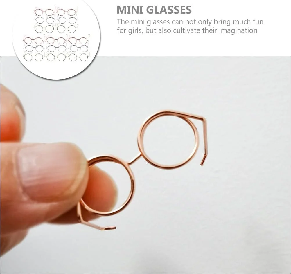 ifundom 15 عدد عینک عروسکی عینک های کوچک عینک سیمی مسی ifundom 15 عدد عینک عروسکی عینک های کوچک عینک سیمی مسی