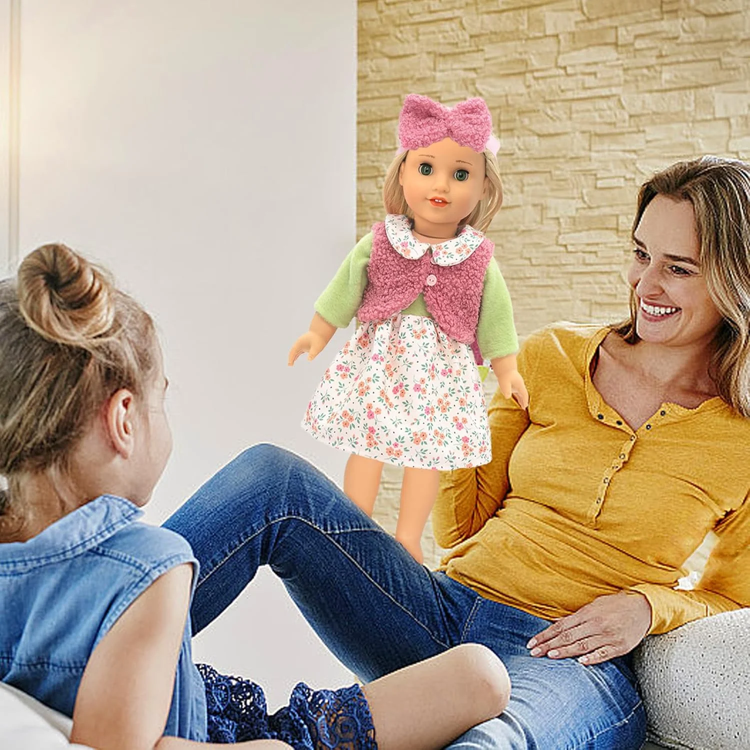 لباس عروسک WanderGo مناسب عروسک های 35-43 سانتی متر، شامل یک پیراهن، جلیقه و هدبند، لباس برای عروسک های 14-18 اینچی لباس عروسک WanderGo مناسب عروسک های 35-43 سانتی متر، شامل یک پیراهن، جلیقه و هدبند، لباس برای عروسک های 14-18 اینچی