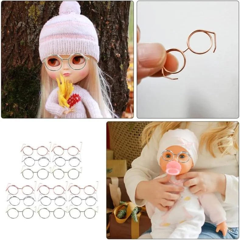 ifundom 15 عدد عینک عروسکی عینک های کوچک عینک سیمی مسی ifundom 15 عدد عینک عروسکی عینک های کوچک عینک سیمی مسی