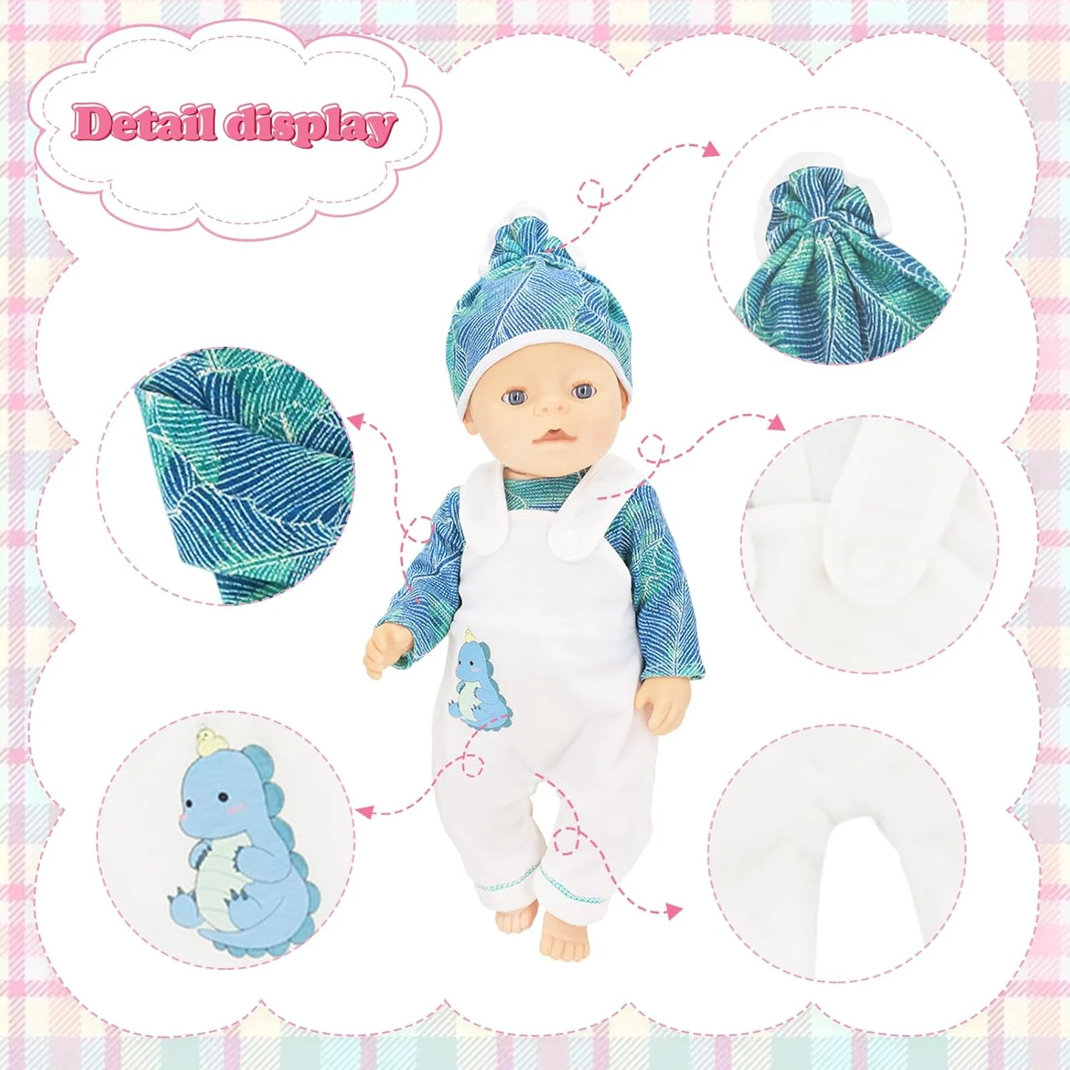 لباس عروسک UOY، لباس عروسک مناسب عروسک های 35-43 سانتی متری، لوازم جانبی عروسک، لباس عروسک، ست لباس عروسک (بدون عروسک) لباس عروسک UOY، لباس عروسک مناسب عروسک های 35-43 سانتی متری، لوازم جانبی عروسک، لباس عروسک، ست لباس عروسک (بدون عروسک)