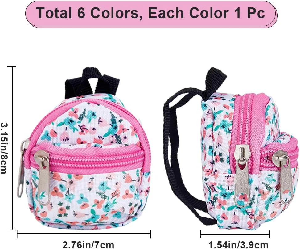 GORGECRAFT 6 مدل کوله پشتی مینی عروسکی کوله پشتی خانه مینیاتوری کیف مدرسه زیپ دار عروسکی کیف کلید برای لوازم جانبی عروسک ها تزئین لباس وسایل عکس سیاه سفید نارنجی آبی خاکی هدیه GORGECRAFT 6 مدل کوله پشتی مینی عروسکی کوله پشتی خانه مینیاتوری کیف مدرسه زیپ دار عروسکی کیف کلید برای لوازم جانبی عروسک ها تزئین لباس وسایل عکس سیاه سفید نارنجی آبی خاکی هدیه