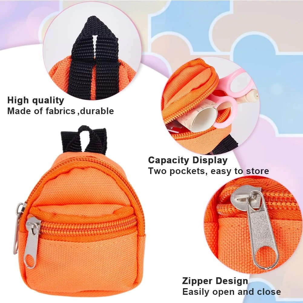 GORGECRAFT 6 مدل کوله پشتی مینی عروسکی کوله پشتی خانه مینیاتوری کیف مدرسه زیپ دار عروسکی کیف کلید برای لوازم جانبی عروسک ها تزئین لباس وسایل عکس سیاه سفید نارنجی آبی خاکی هدیه GORGECRAFT 6 مدل کوله پشتی مینی عروسکی کوله پشتی خانه مینیاتوری کیف مدرسه زیپ دار عروسکی کیف کلید برای لوازم جانبی عروسک ها تزئین لباس وسایل عکس سیاه سفید نارنجی آبی خاکی هدیه