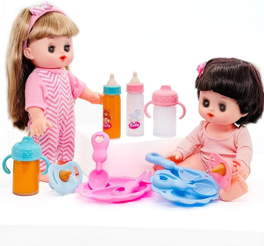 ست لوازم جانبی عروسک شامل شیشه شیر جادویی، شیشه های شیر و آبمیوه با قابلیت ناپدید شدن، فنجان های نی دار به همراه پستانک، کاسه و قاشق، اسباب بازی های شیشه شیر عروسک برای بازی های وانمودی کودکان دختر بالای 3 سال (ست کوچک (10 تکه)) ست لوازم جانبی عروسک شامل شیشه شیر جادویی، شیشه های شیر و آبمیوه با قابلیت ناپدید شدن، فنجان های نی دار به همراه پستانک، کاسه و قاشق، اسباب بازی های شیشه شیر عروسک برای بازی های وانمودی کودکان دختر بالای 3 سال (ست کوچک (10 تکه))