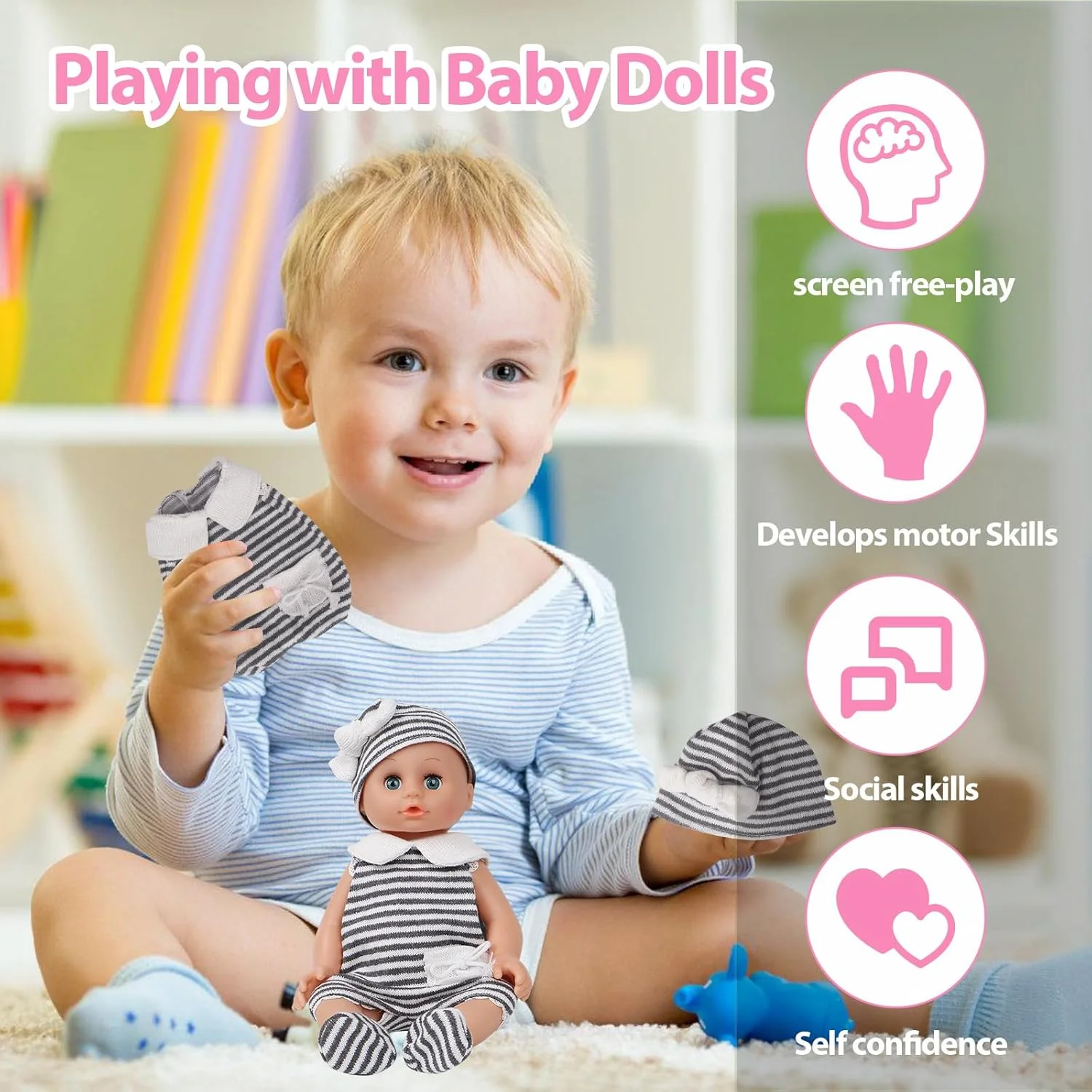 لباس عروسک ARTST، لباس عروسک 12 اینچی برای Baby Alive، 5 ست لباس بافتنی لوازم جانبی برای دختران و پسران 10-12 اینچی لباس عروسک ARTST، لباس عروسک 12 اینچی برای Baby Alive، 5 ست لباس بافتنی لوازم جانبی برای دختران و پسران 10-12 اینچی