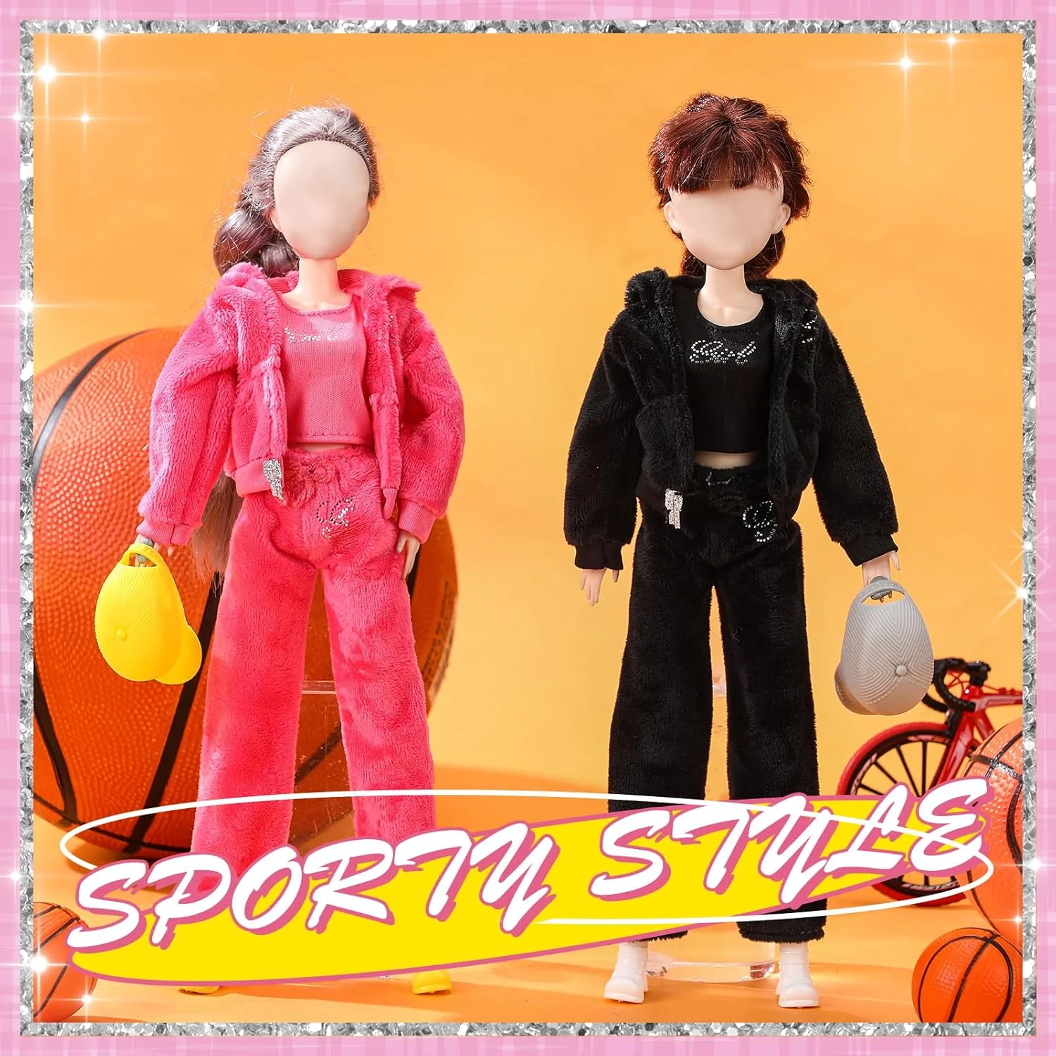 گیوگا ست 3 عددی 12 تکه لباس و لوازم جانبی عروسک، لباس بهاری عروسک 12 اینچی، شلوار عروسک، کفش، لباس بافتنی، عروسک ها شامل نمی شوند