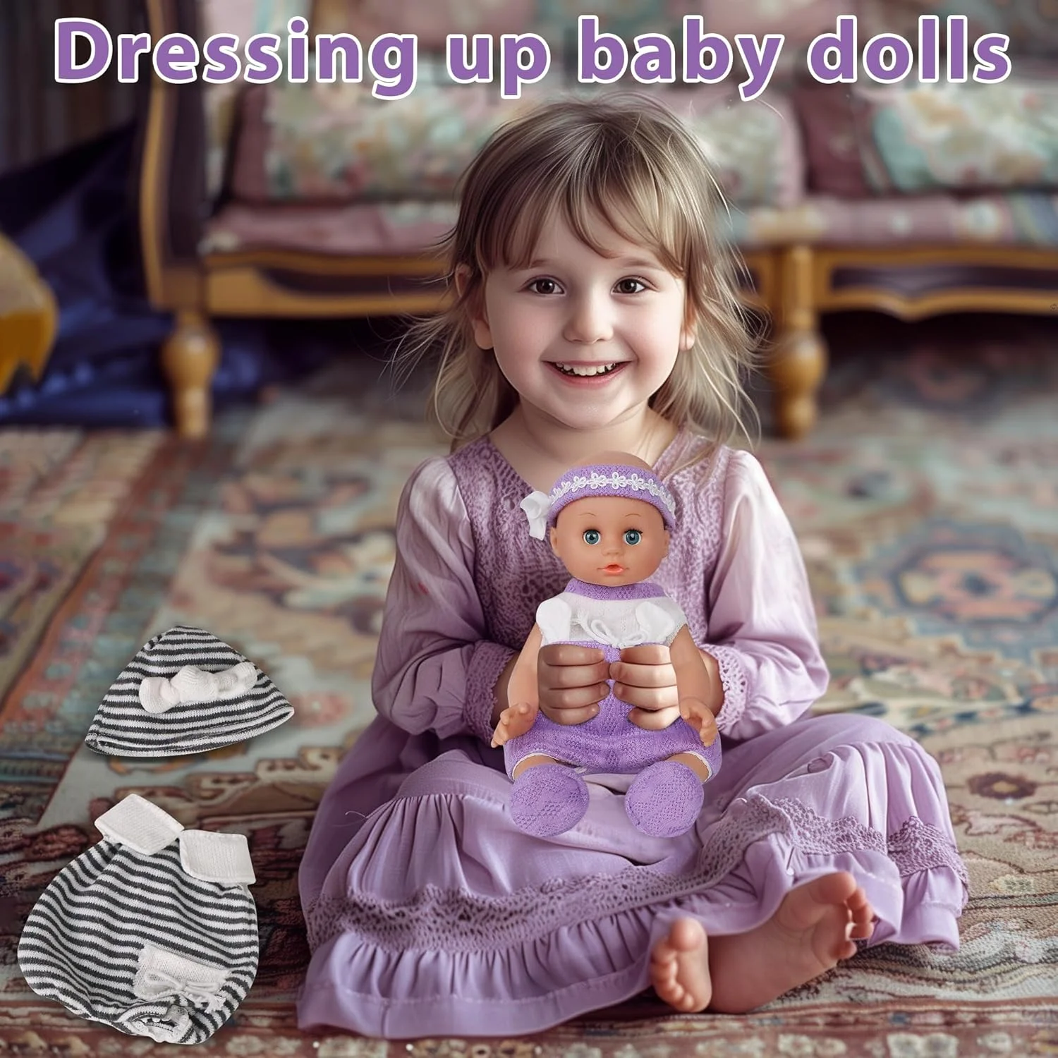 لباس عروسک ARTST، لباس عروسک 12 اینچی برای Baby Alive، 5 ست لباس بافتنی لوازم جانبی برای دختران و پسران 10-12 اینچی لباس عروسک ARTST، لباس عروسک 12 اینچی برای Baby Alive، 5 ست لباس بافتنی لوازم جانبی برای دختران و پسران 10-12 اینچی