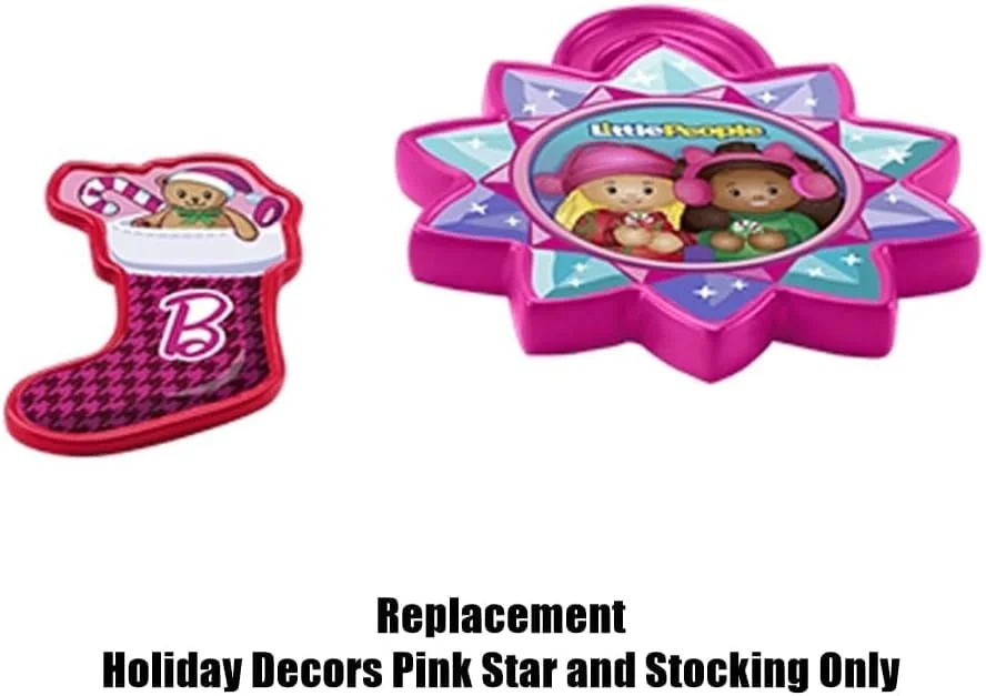 قطعات جایگزین برای تقویم باربی Fisher-Price Little People مدل HMK85، دکور تعطیلات جایگزین ستاره صورتی و جوراب قطعات جایگزین برای تقویم باربی Fisher-Price Little People مدل HMK85، دکور تعطیلات جایگزین ستاره صورتی و جوراب