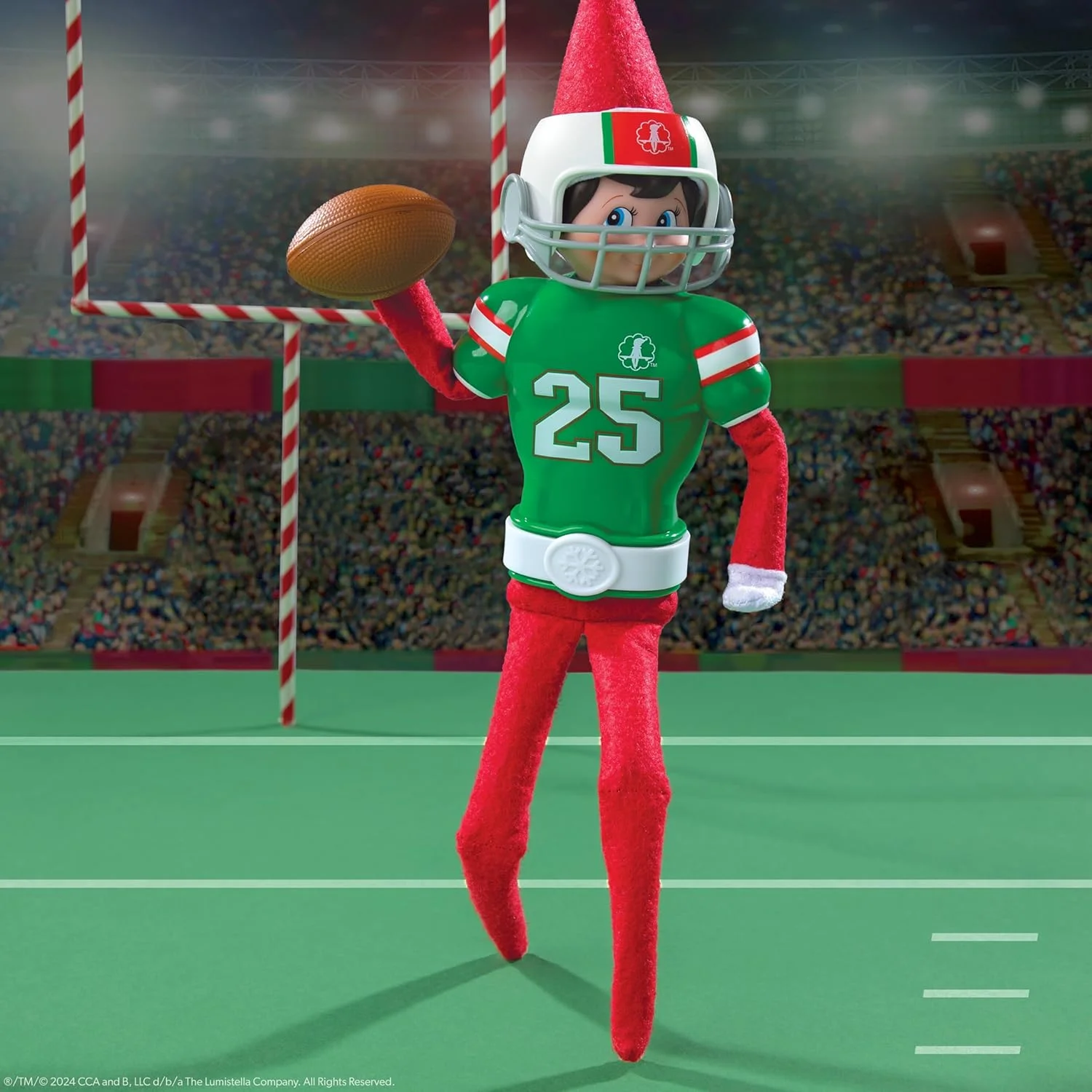 پسر چشم آبی The Elf on the Shelf® به همراه مجموعه لباس Claus Couture Collection® مدل Touchdown Tidings پسر چشم آبی The Elf on the Shelf® به همراه مجموعه لباس Claus Couture Collection® مدل Touchdown Tidings