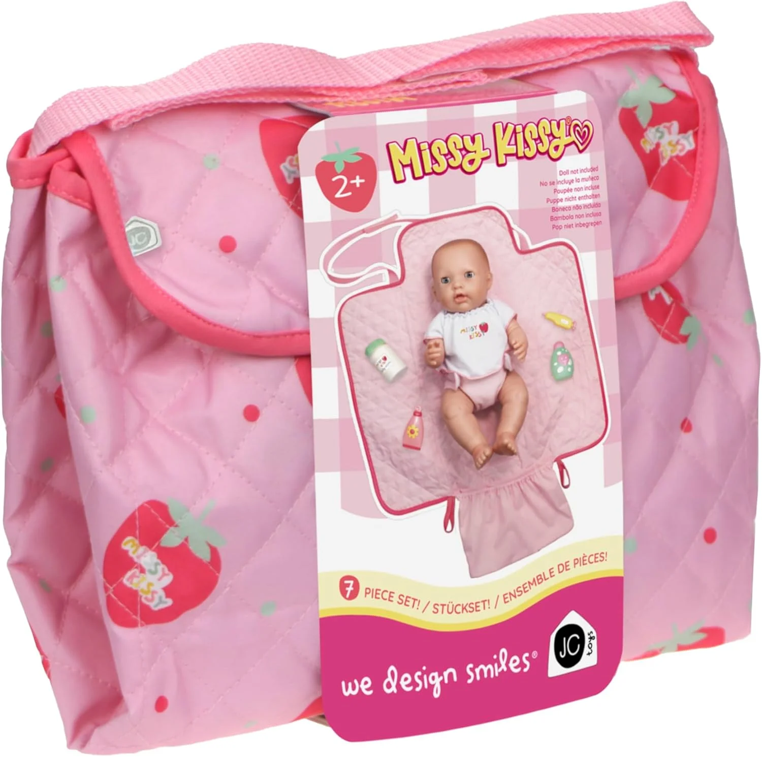 ست هدیه 7 تکه کیف تعویض پوشک تاشو JC Toys Missy Kissy ست هدیه 7 تکه کیف تعویض پوشک تاشو JC Toys Missy Kissy