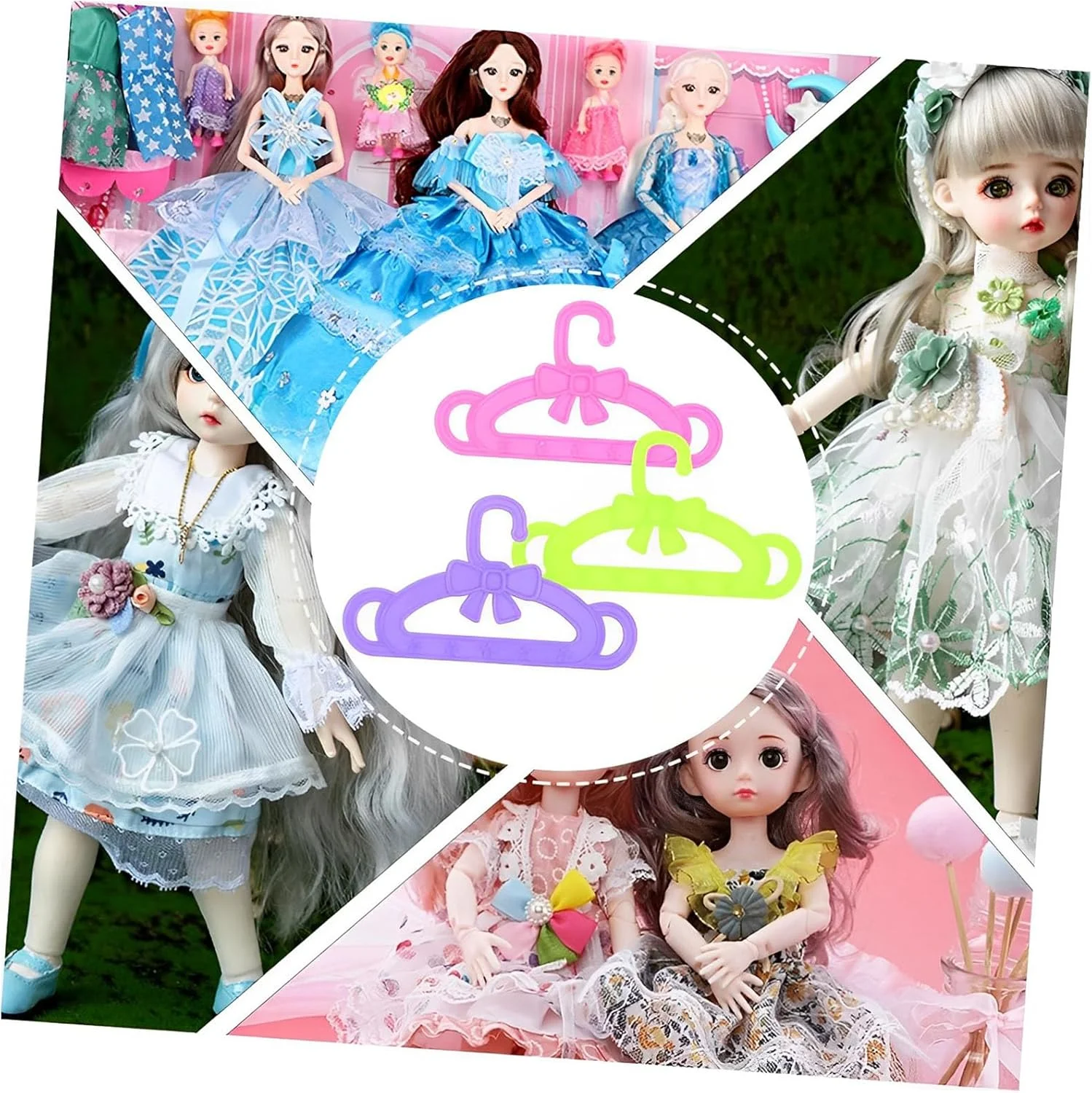 چوب لباسی عروسک Zliger، بسته 30 عددی چوب لباسی عروسک، کمد لباس عروسک، رخت آویز پلاستیکی، چوب لباسی عروسک برای عروسک ها، لباس، لوازم جانبی، 3 رنگ متنوع (شیپوری) چوب لباسی عروسک Zliger، بسته 30 عددی چوب لباسی عروسک، کمد لباس عروسک، رخت آویز پلاستیکی، چوب لباسی عروسک برای عروسک ها، لباس، لوازم جانبی، 3 رنگ متنوع (شیپوری)
