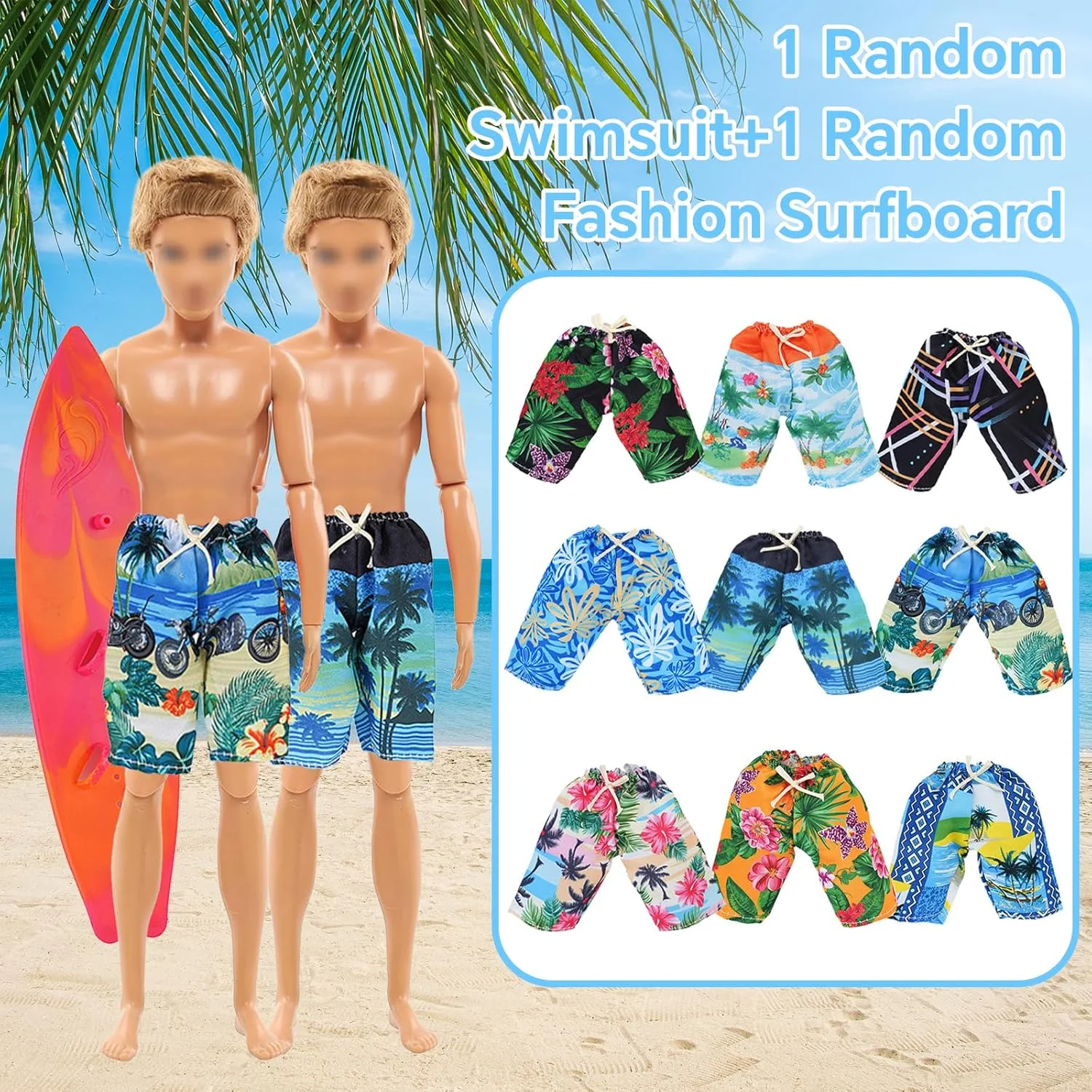22 تکه لباس و اکسسوری مد تابستانی سازگار با عروسک های کن 12 اینچی، شامل 7 لباس، 7 شلوار، 5 جفت کفش، 1 تخته موج سواری، 1 عینک، 1 کیف، 7 ست لباس، لباس ورزشی ساحلی 22 تکه لباس و اکسسوری مد تابستانی سازگار با عروسک های کن 12 اینچی، شامل 7 لباس، 7 شلوار، 5 جفت کفش، 1 تخته موج سواری، 1 عینک، 1 کیف، 7 ست لباس، لباس ورزشی ساحلی