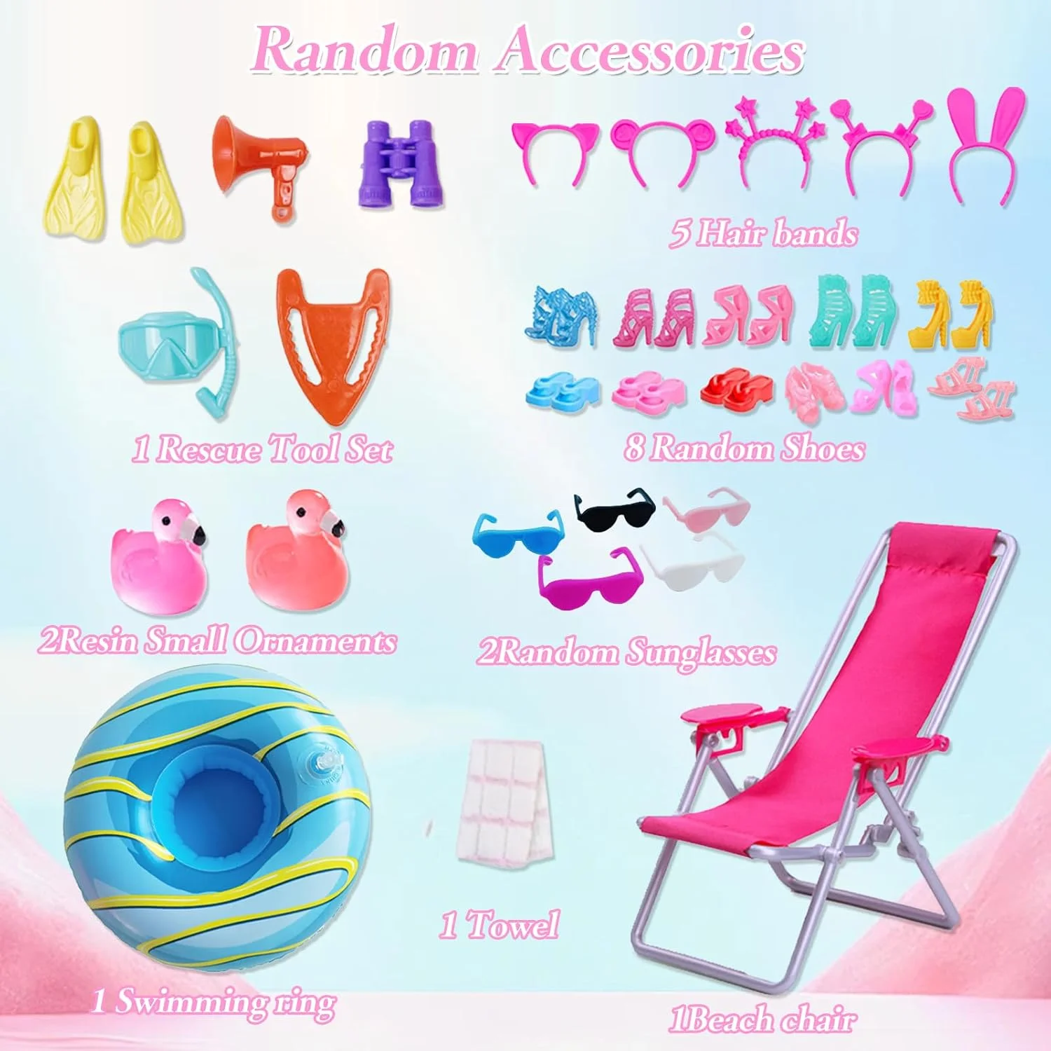 ست لوازم جانبی لباس عروسک