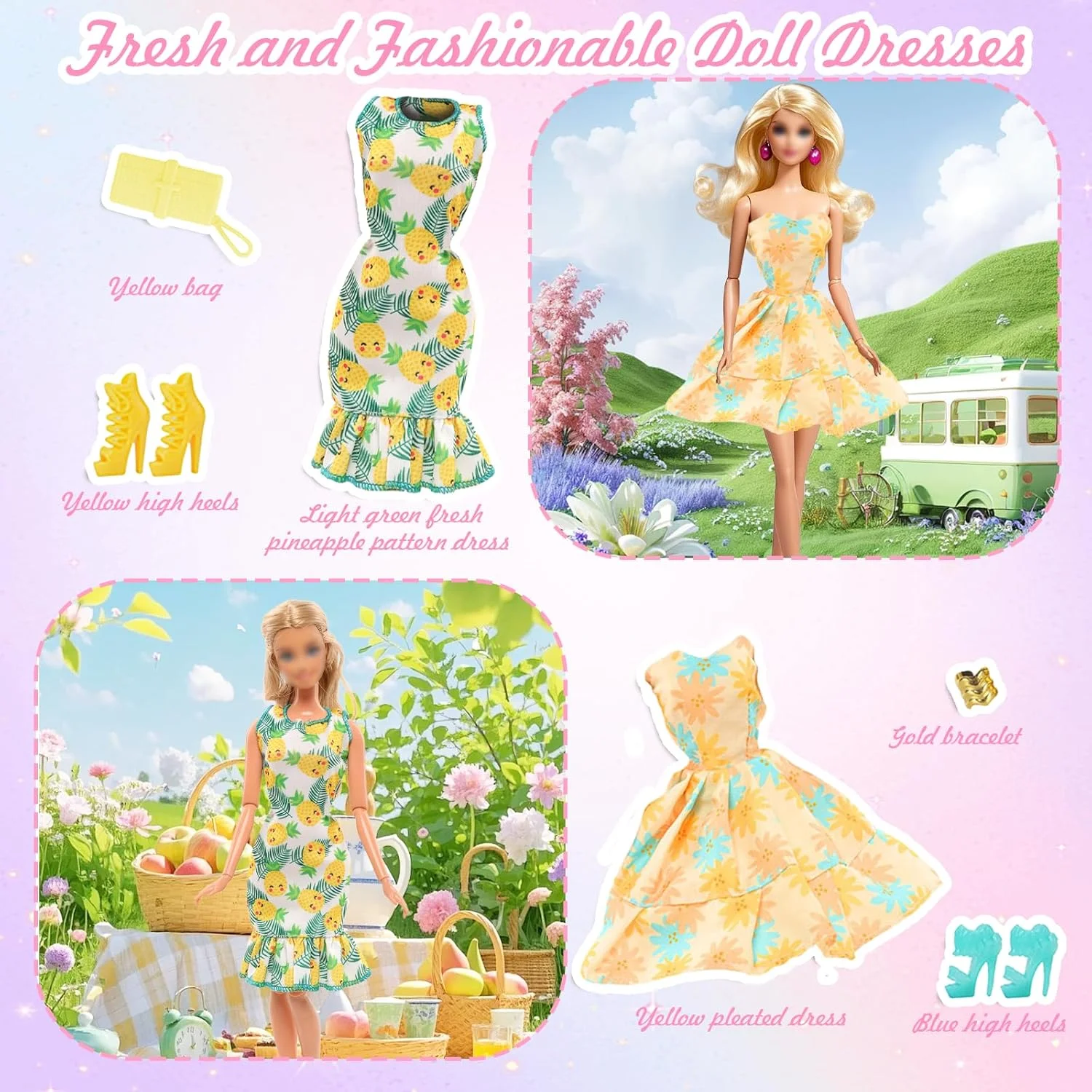 26 تکه لباس و لوازم جانبی عروسک سازگار با باربی، سبک مد روز، 1 لباس شب آبی، 1 کت و شلوار پولک دار صورتی، 1 دامن چهارخانه شیک، 1 دامن آیدل آبی، 4 لباس، 1 کت و شلوار گلدار برای عروسک 11.5 اینچی 26 تکه لباس و لوازم جانبی عروسک سازگار با باربی، سبک مد روز، 1 لباس شب آبی، 1 کت و شلوار پولک دار صورتی، 1 دامن چهارخانه شیک، 1 دامن آیدل آبی، 4 لباس، 1 کت و شلوار گلدار برای عروسک 11.5 اینچی