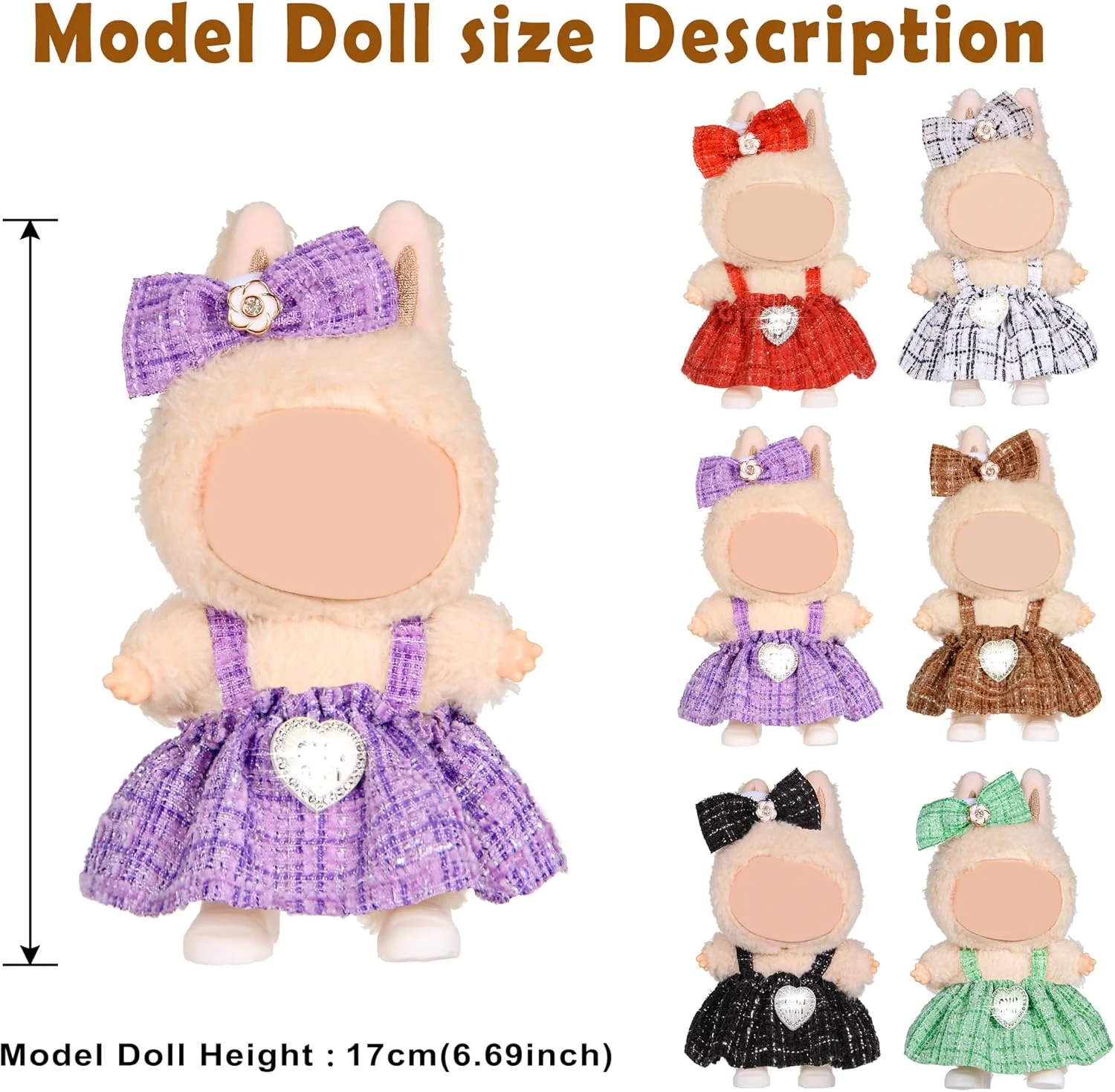 مجموعه 6 عددی لباس عروسک شیک و مد روز مناسب برای عروسک های 17 سانتی متری شامل: 6 عدد تل مو، 6 عدد لباس - ست لباس نرم و شیک (عروسک شامل نمی شود) مجموعه 6 عددی لباس عروسک شیک و مد روز مناسب برای عروسک های 17 سانتی متری شامل: 6 عدد تل مو، 6 عدد لباس - ست لباس نرم و شیک (عروسک شامل نمی شود)