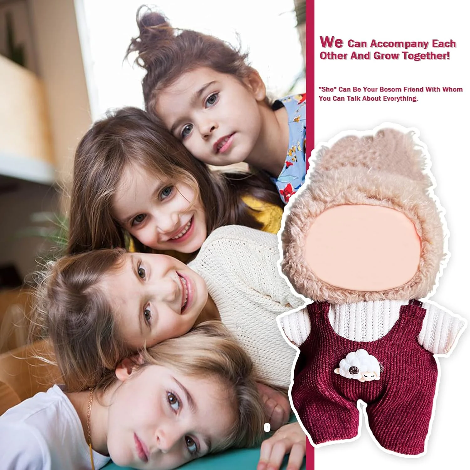 لباس عروسک سازگار با عروسک لابوبو 17 سانتی متری، شامل یک تاپ، یک جفت ساسپندر، یک جفت کفش و یک جفت عینک (عروسک شامل نمی شود)