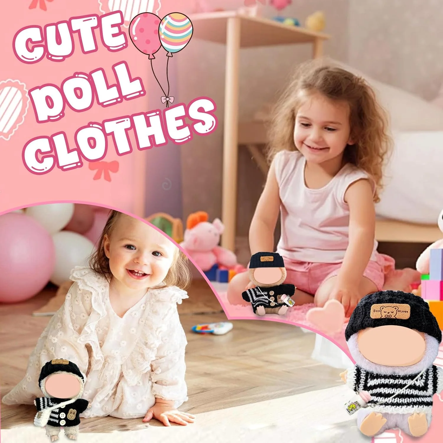 بسته 5 عددی لباس عروسک، لباس برای عروسک 17 سانتی متری، پولیشی با کلاه، پلیور، کوله پشتی برای پسران و دختران، هدیه (بدون عروسک) بسته 5 عددی لباس عروسک، لباس برای عروسک 17 سانتی متری، پولیشی با کلاه، پلیور، کوله پشتی برای پسران و دختران، هدیه (بدون عروسک)