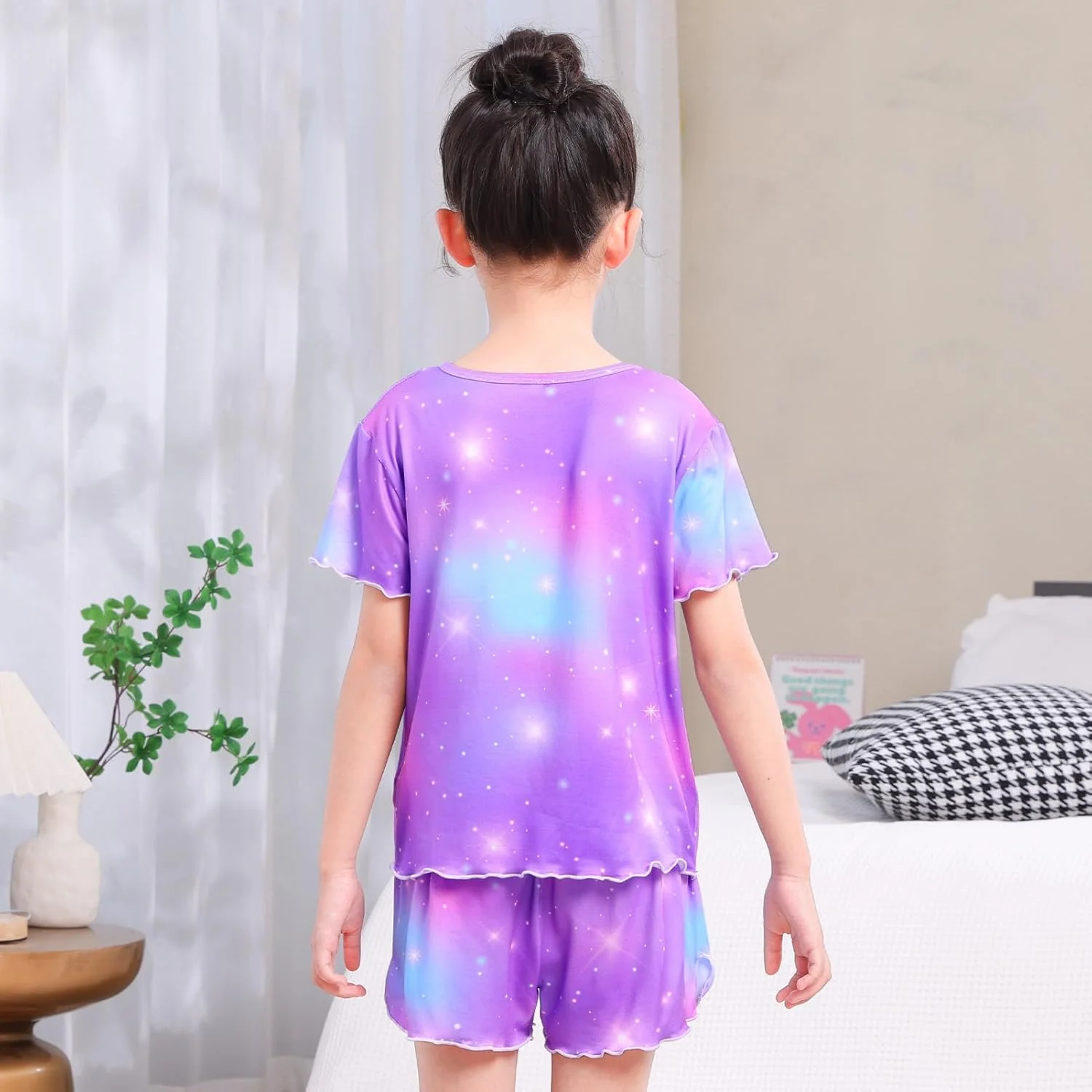 ست لباس خواب دخترانه و عروسکی ایکوزی 2 تکه، تاپ و شورت لباس خواب بچه گانه برای عروسک 18 اینچی دخترانه ست لباس خواب دخترانه و عروسکی ایکوزی 2 تکه، تاپ و شورت لباس خواب بچه گانه برای عروسک 18 اینچی دخترانه