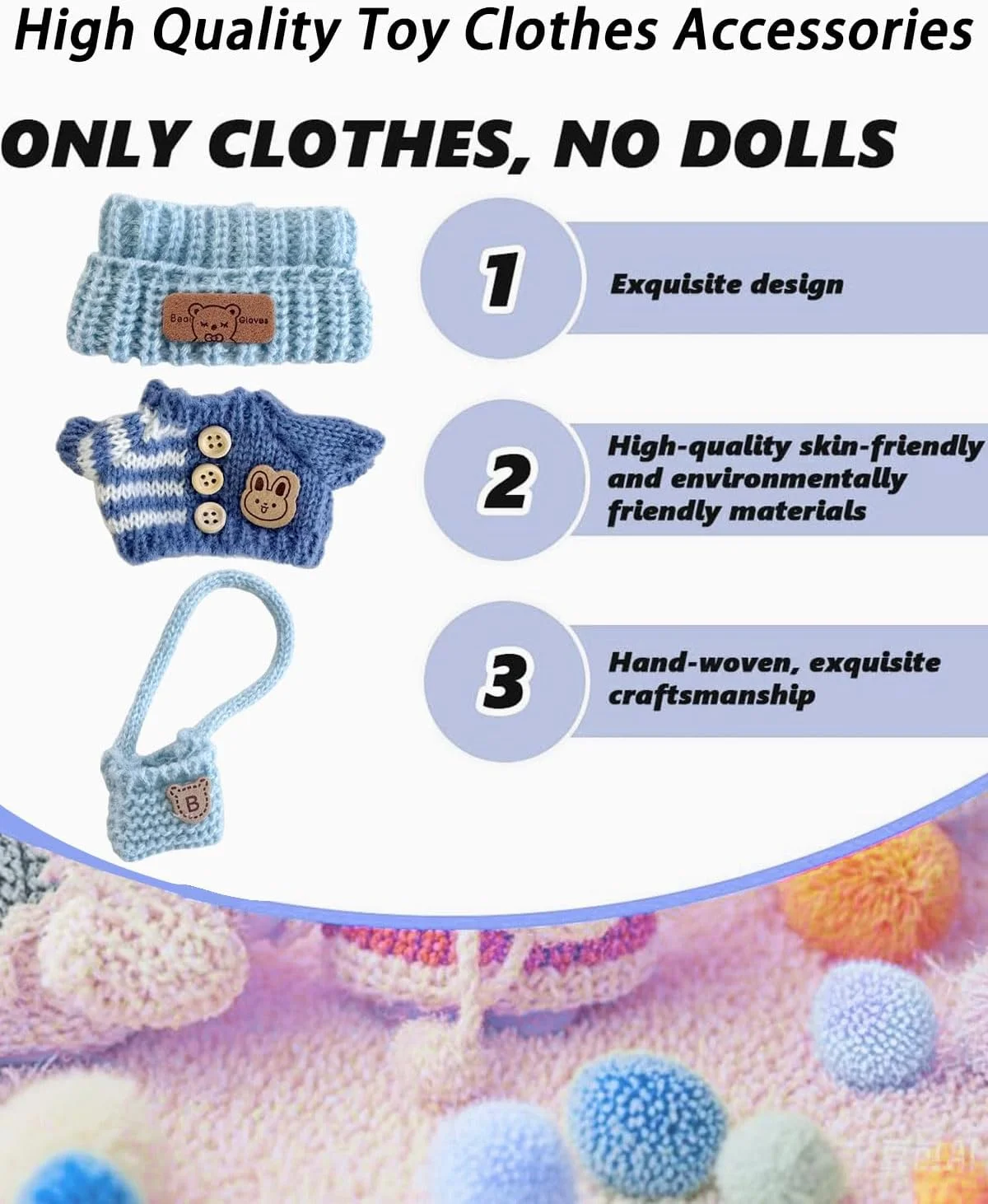 لباس عروسک، لباس عروسک های مینیاتوری 17 سانتی متری زیبا، فقط لوازم جانبی لباس، برای عروسک های L-b-b-3.0، هودی کش بافتی، هدایای DIY کودکان، بدون عروسک (کلاه، ژاکت، کوله پشتی) لباس عروسک، لباس عروسک های مینیاتوری 17 سانتی متری زیبا، فقط لوازم جانبی لباس، برای عروسک های L-b-b-3.0، هودی کش بافتی، هدایای DIY کودکان، بدون عروسک (کلاه، ژاکت، کوله پشتی)