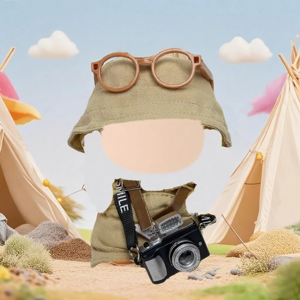 Carreuty ست 3 تکه لباس عروسک برای عروسک های پولیشی 17 سانتی متری، شامل 1 لگ، 1 کلاه ماهیگیری، 1 دوربین، 1 عینک برای عروسک ها، لباس ممتاز، هدیه تولد و تعطیلات برای دختران و کودکان (بدون عروسک) قهوه ای Carreuty ست 3 تکه لباس عروسک برای عروسک های پولیشی 17 سانتی متری، شامل 1 لگ، 1 کلاه ماهیگیری، 1 دوربین، 1 عینک برای عروسک ها، لباس ممتاز، هدیه تولد و تعطیلات برای دختران و کودکان (بدون عروسک) قهوه ای