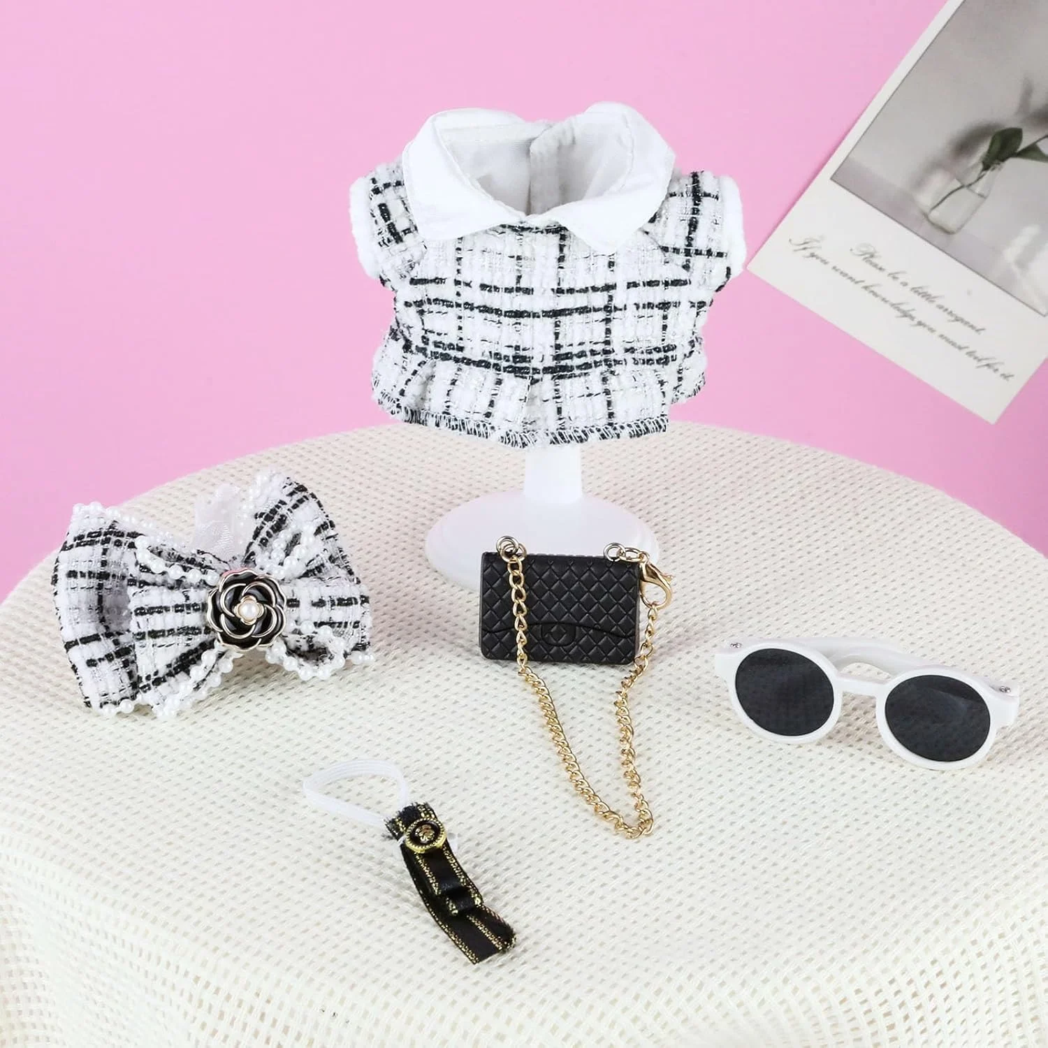 لباس عروسک Muomdid برای لابوبو (بدون عروسک) لباس های سفید 15 سانتی متری برای عروسک های لابوبو، لباس مشکی شیک، هدبند، پاپیون، عینک و کیف، لوازم جانبی لباس نفیس سازگار با لابوبو لباس عروسک Muomdid برای لابوبو (بدون عروسک) لباس های سفید 15 سانتی متری برای عروسک های لابوبو، لباس مشکی شیک، هدبند، پاپیون، عینک و کیف، لوازم جانبی لباس نفیس سازگار با لابوبو