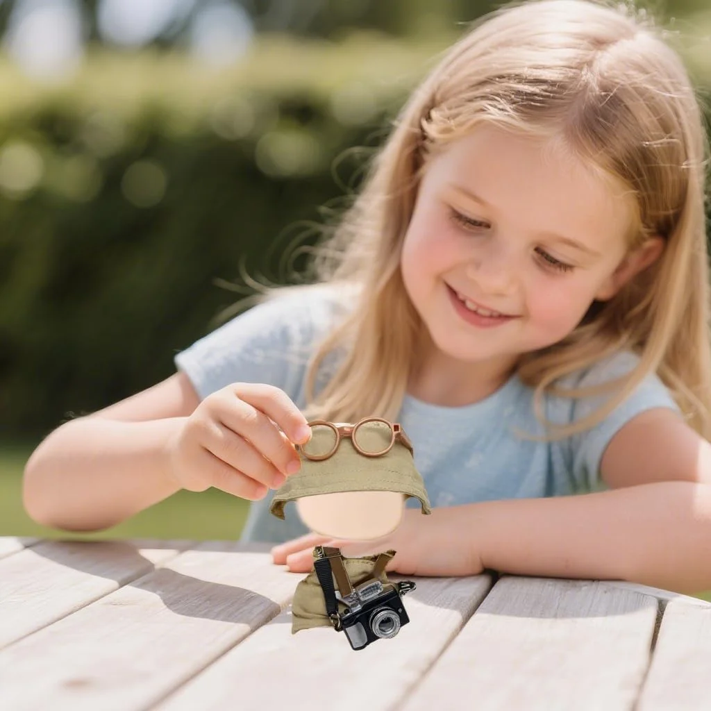 Carreuty ست 3 تکه لباس عروسک برای عروسک های پولیشی 17 سانتی متری، شامل 1 لگ، 1 کلاه ماهیگیری، 1 دوربین، 1 عینک برای عروسک ها، لباس ممتاز، هدیه تولد و تعطیلات برای دختران و کودکان (بدون عروسک) قهوه ای Carreuty ست 3 تکه لباس عروسک برای عروسک های پولیشی 17 سانتی متری، شامل 1 لگ، 1 کلاه ماهیگیری، 1 دوربین، 1 عینک برای عروسک ها، لباس ممتاز، هدیه تولد و تعطیلات برای دختران و کودکان (بدون عروسک) قهوه ای