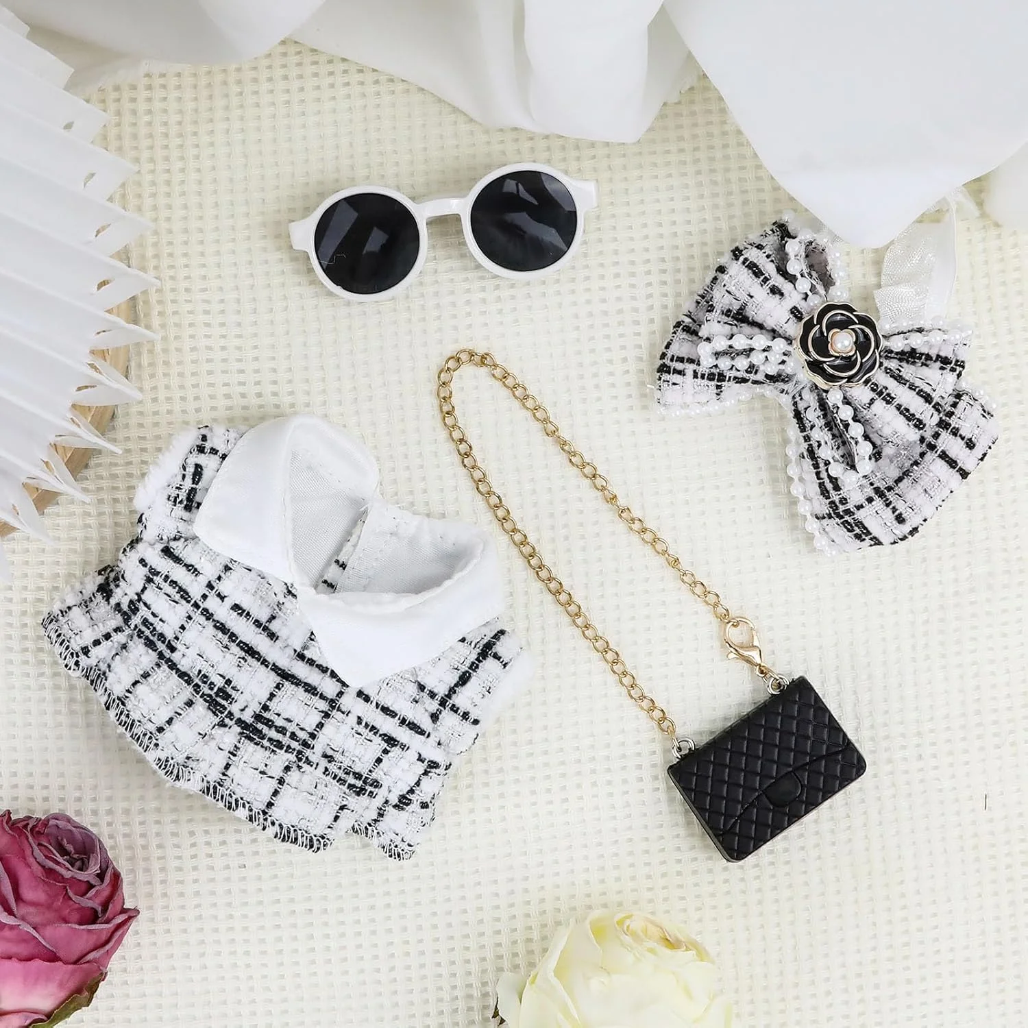 لباس عروسک Muomdid برای لابوبو (بدون عروسک) لباس های سفید 15 سانتی متری برای عروسک های لابوبو، لباس مشکی شیک، هدبند، پاپیون، عینک و کیف، لوازم جانبی لباس نفیس سازگار با لابوبو لباس عروسک Muomdid برای لابوبو (بدون عروسک) لباس های سفید 15 سانتی متری برای عروسک های لابوبو، لباس مشکی شیک، هدبند، پاپیون، عینک و کیف، لوازم جانبی لباس نفیس سازگار با لابوبو