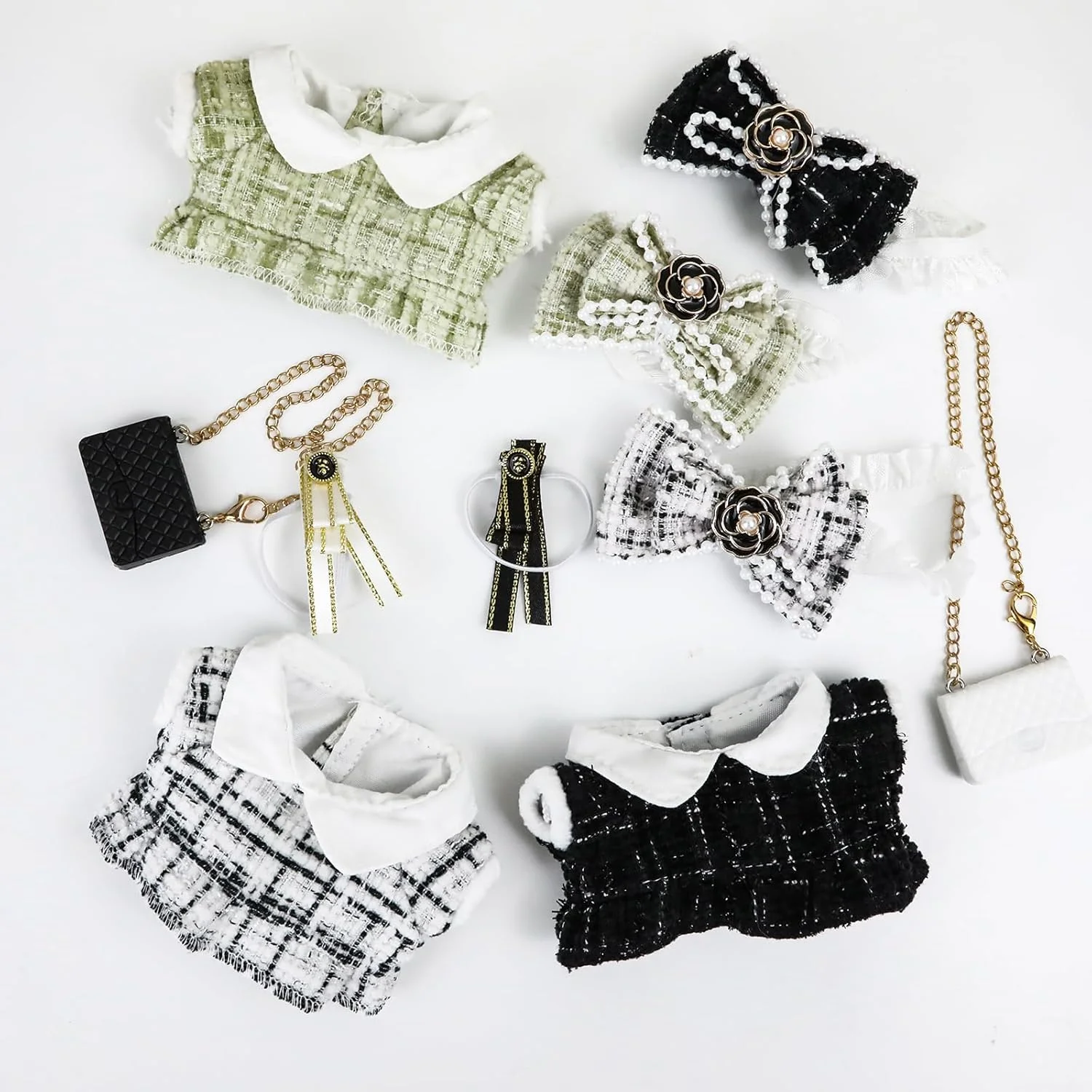 لباس عروسک Muomdid برای لابوبو (بدون عروسک) لباس های سفید 15 سانتی متری برای عروسک های لابوبو، لباس مشکی شیک، هدبند، پاپیون، عینک و کیف، لوازم جانبی لباس نفیس سازگار با لابوبو لباس عروسک Muomdid برای لابوبو (بدون عروسک) لباس های سفید 15 سانتی متری برای عروسک های لابوبو، لباس مشکی شیک، هدبند، پاپیون، عینک و کیف، لوازم جانبی لباس نفیس سازگار با لابوبو