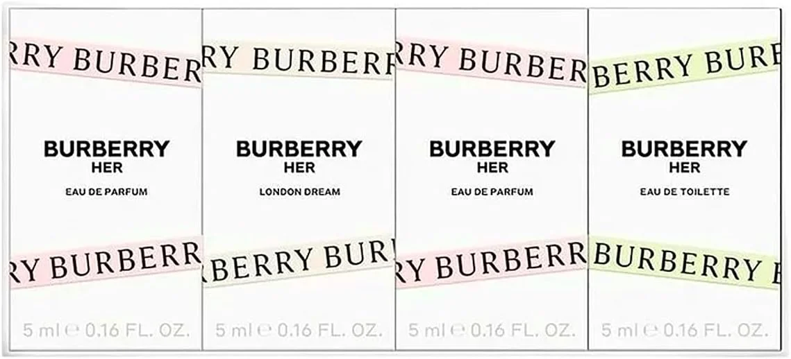 ست مینی زنانه BURBERRY HER (W) ادو پرفیوم 2 عدد 5 میلی لیتر + HER ادو تویلت 5 میلی لیتر + HER LONDON DREAM ادو پرفیوم 5 میلی لیتر ست مینی زنانه BURBERRY HER (W) ادو پرفیوم 2 عدد 5 میلی لیتر + HER ادو تویلت 5 میلی لیتر + HER LONDON DREAM ادو پرفیوم 5 میلی لیتر