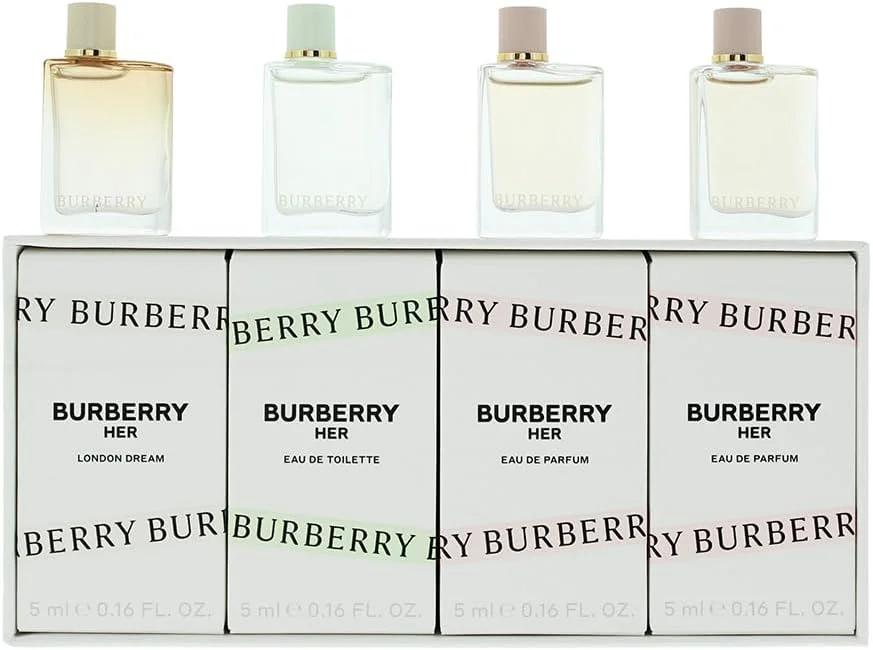 ست مینیاتوری زنانه BURBERRY (W) EDP 4 X 5ML (HER LONDON DREAM EDP + HER EDT + HER EDP + HER EDP)