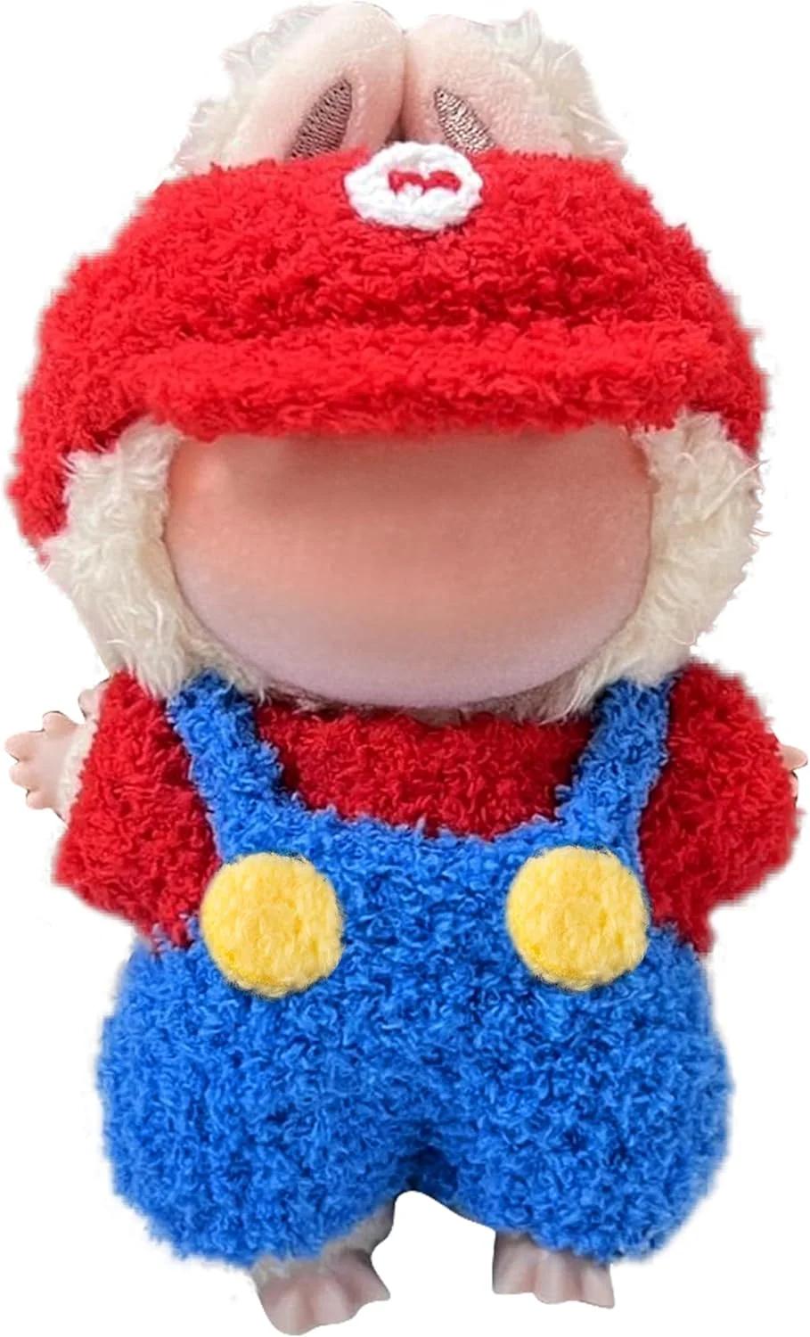 موده‌های لباسی پوستی LABUBU Plush Doll (روزه‌های قرمز و آبی)