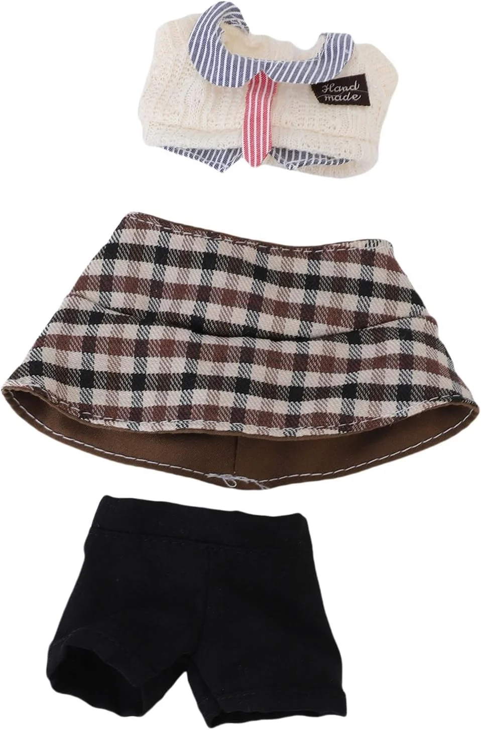 ست لباس عروسک YUEHISY برای عروسک های 17 سانتی متری، لباس دخترانه، دکوراسیون کلکسیونی، تاپ، شلوار با کلاه سطلی