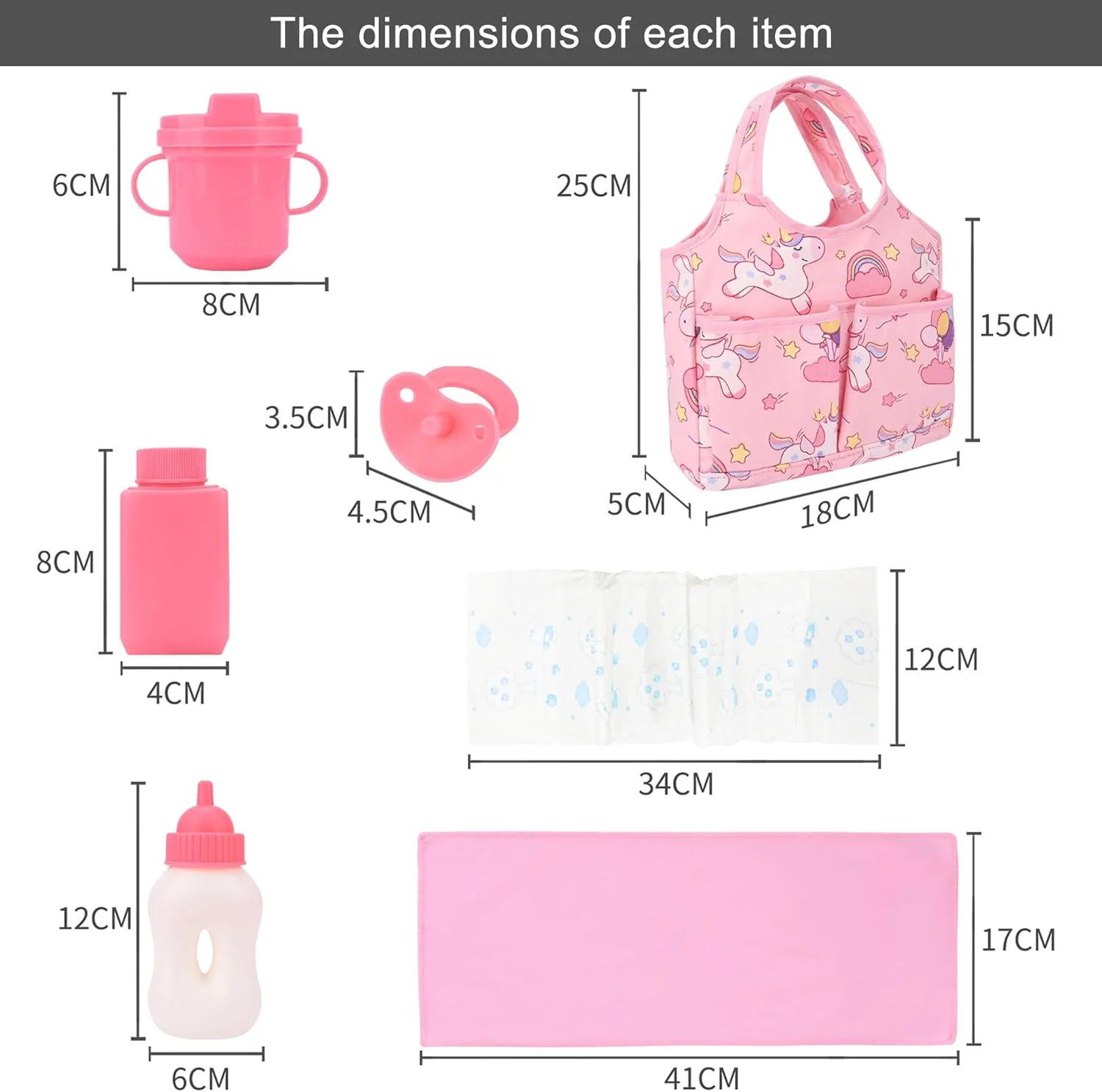 کیف تعویض عروسک نوزاد Bebamour طرح تک شاخ به همراه پد تعویض عروسک و لوازم جانبی حمل عروسک نوزاد، کیف مد روز دخترانه کیف تعویض عروسک نوزاد Bebamour طرح تک شاخ به همراه پد تعویض عروسک و لوازم جانبی حمل عروسک نوزاد، کیف مد روز دخترانه