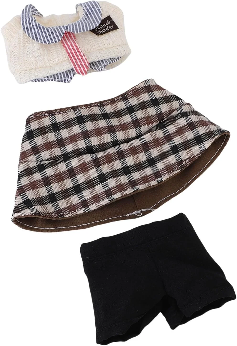 ست لباس عروسک YUEHISY برای عروسک های 17 سانتی متری، لباس دخترانه، دکوراسیون کلکسیونی، تاپ، شلوار با کلاه سطلی