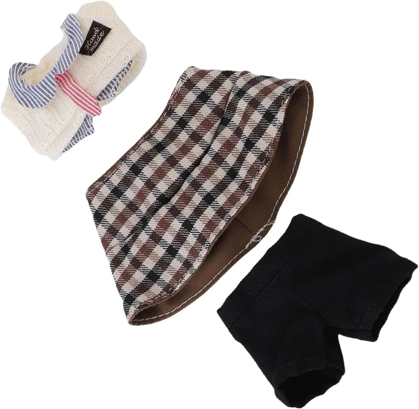 ست لباس عروسک YUEHISY برای عروسک های 17 سانتی متری، لباس دخترانه، دکوراسیون کلکسیونی، تاپ، شلوار با کلاه سطلی