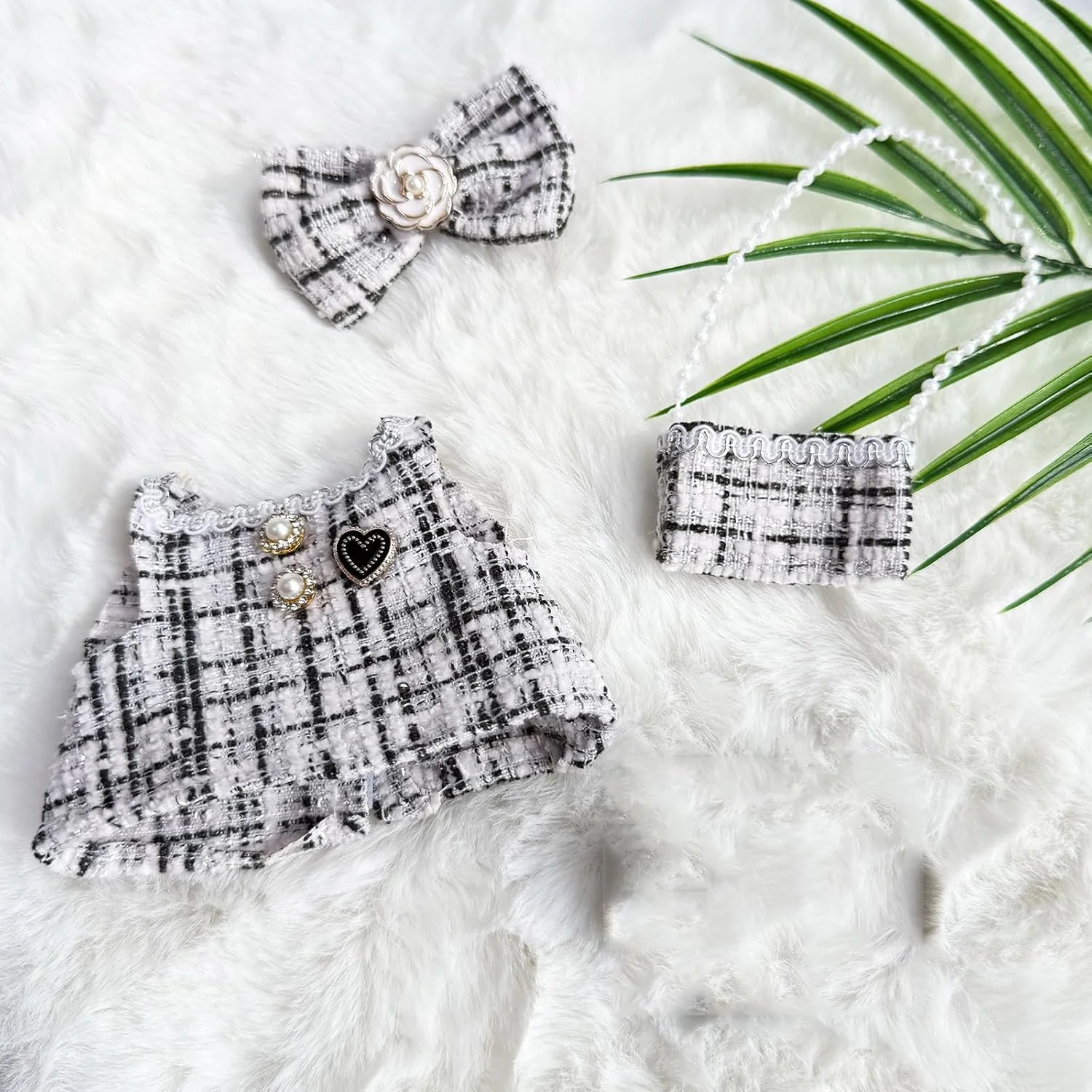 ست لباس عروسک 17 سانتی متری، لباس های مد روز، لوازم جانبی نفیس و زیبا، لوازم جانبی عروسک های شایان ستایش برای بازی و نمایش، لوازم جانبی لباس شیک و دوست داشتنی