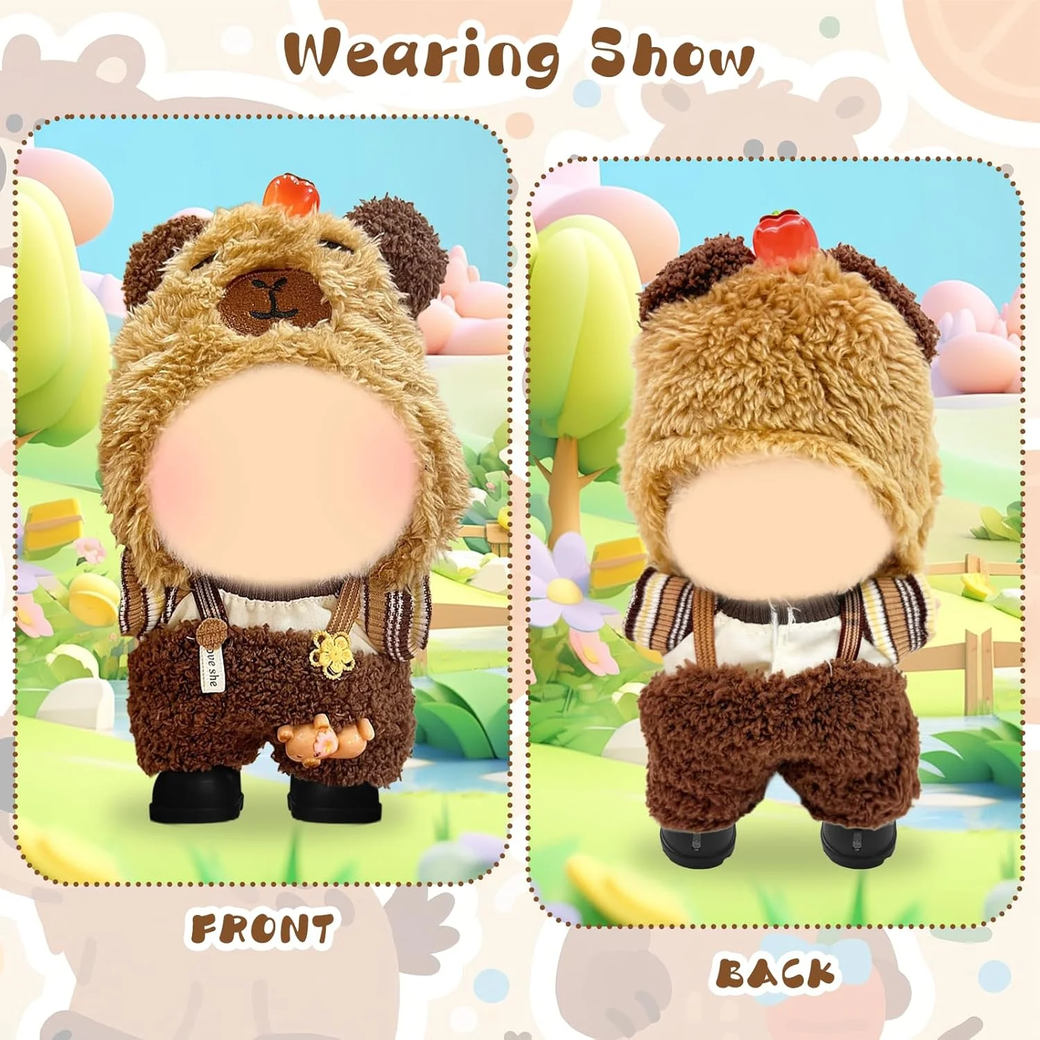 لباس های پولیشی برای عروسک های 17 سانتی متری، لباس عروسک اسباب بازی بغل کردنی، لباس خرس، بسته 4 عددی، کلاه خرسی، سرهمی پولیشی قهوه ای، ژاکت، کفش های مشکی، لوازم جانبی عروسک، هدایای لباس، پسران دختران لباس های پولیشی برای عروسک های 17 سانتی متری، لباس عروسک اسباب بازی بغل کردنی، لباس خرس، بسته 4 عددی، کلاه خرسی، سرهمی پولیشی قهوه ای، ژاکت، کفش های مشکی، لوازم جانبی عروسک، هدایای لباس، پسران دختران