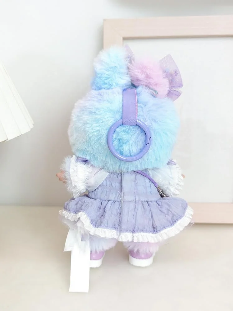 ست لباس مجلسی برای عروسک لابوبو 17 سانتی متری، لباس توری دست ساز و لوازم جانبی دامن، ست لباس پاپیونی بنفش شیک، مناسب برای کلکسیونرها و نمایش عروسک (عروسک شامل نمی شود)