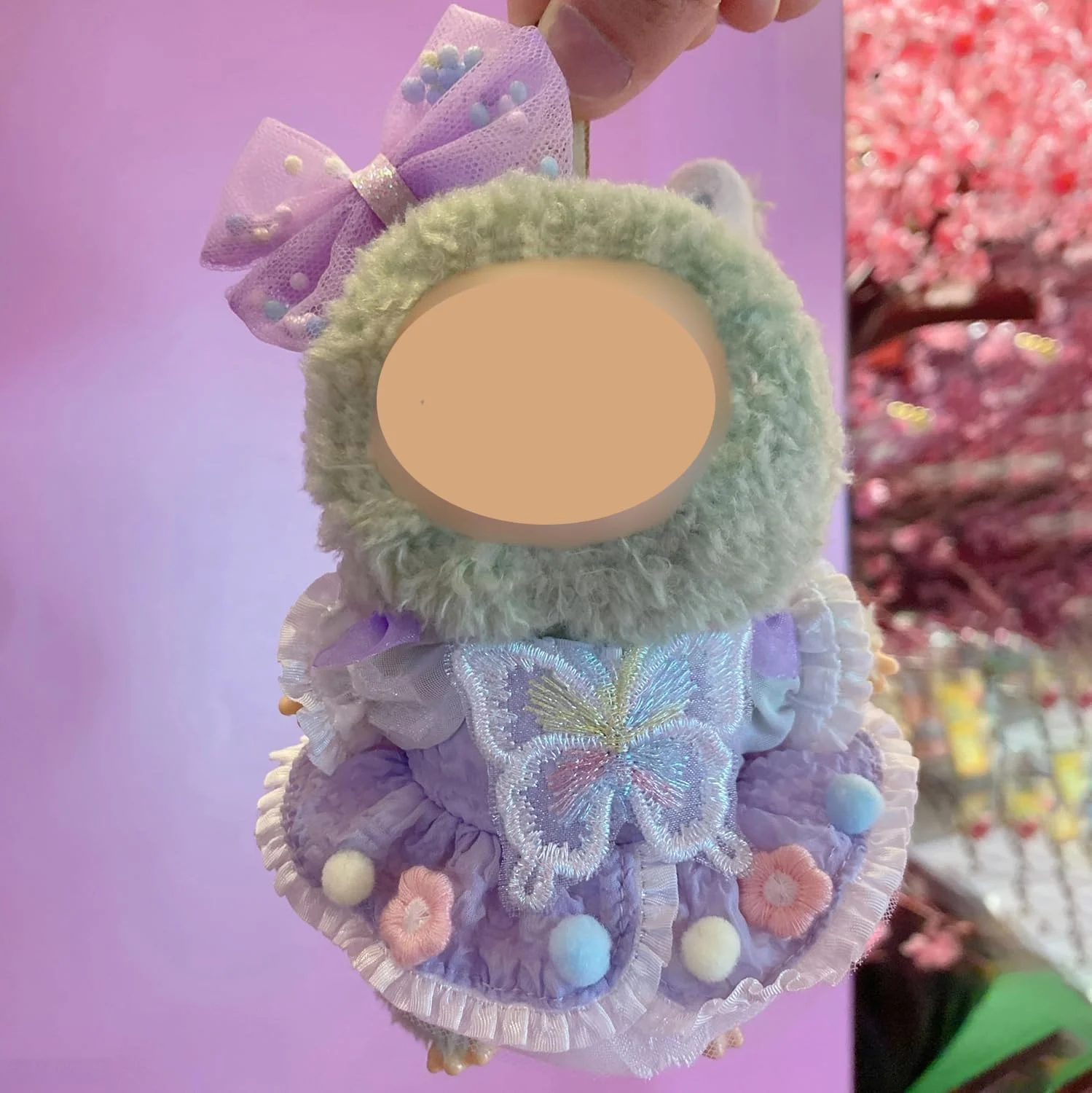 ست لباس مجلسی برای عروسک لابوبو 17 سانتی متری، لباس توری دست ساز و لوازم جانبی دامن، ست لباس پاپیونی بنفش شیک، مناسب برای کلکسیونرها و نمایش عروسک (عروسک شامل نمی شود)