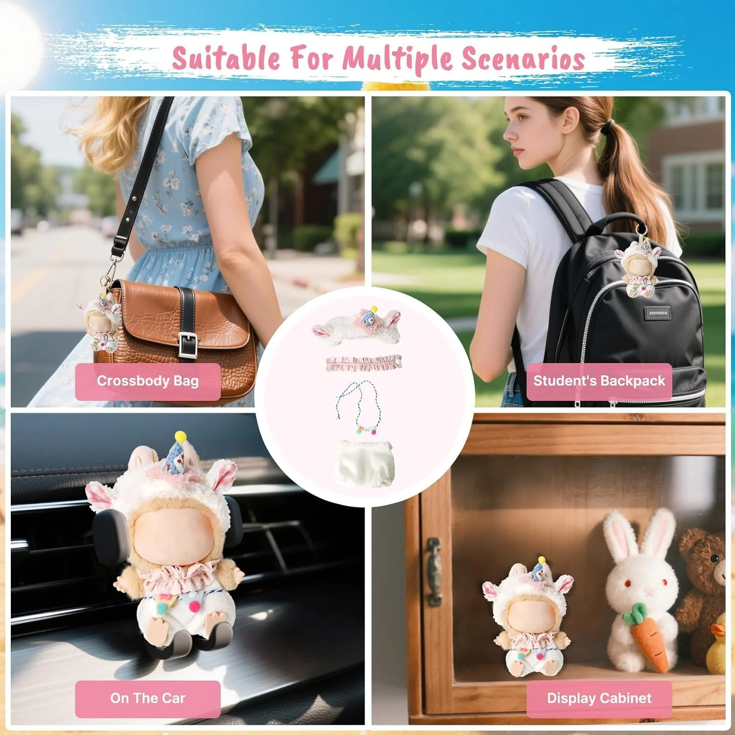 ست لباس 4 تکه ای عروسک 17 سانتی متری برای عروسک های لابوبو، شامل کلاه، ژاکت، کوله پشتی و کفش، لوازم جانبی عالی برای دختران و کودکان، هدیه ایده آل تعطیلات، عروسک شامل نمی شود، سفید ست لباس 4 تکه ای عروسک 17 سانتی متری برای عروسک های لابوبو، شامل کلاه، ژاکت، کوله پشتی و کفش، لوازم جانبی عالی برای دختران و کودکان، هدیه ایده آل تعطیلات، عروسک شامل نمی شود، سفید