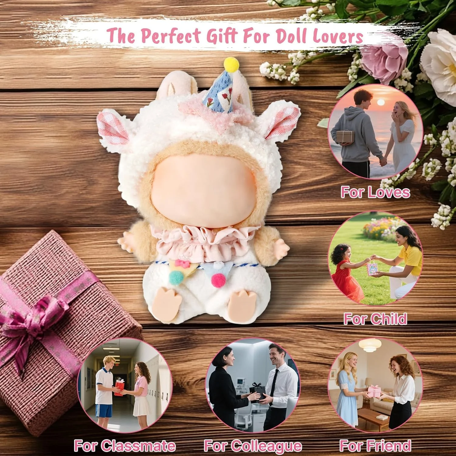 ست لباس 4 تکه ای عروسک 17 سانتی متری برای عروسک های لابوبو، شامل کلاه، ژاکت، کوله پشتی و کفش، لوازم جانبی عالی برای دختران و کودکان، هدیه ایده آل تعطیلات، عروسک شامل نمی شود، سفید ست لباس 4 تکه ای عروسک 17 سانتی متری برای عروسک های لابوبو، شامل کلاه، ژاکت، کوله پشتی و کفش، لوازم جانبی عالی برای دختران و کودکان، هدیه ایده آل تعطیلات، عروسک شامل نمی شود، سفید