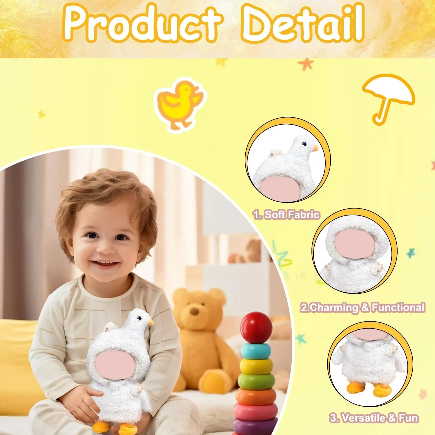 لباس دست ساز قو برای عروسک های لابوبو 17 سانتی متری (بدون عروسک)، شامل لوازم جانبی قابل جابجایی، پارچه ترکیبی پنبه، سازگار با نسل های v1/v2/v3، لباس نقش آفرینی عالی برای فیگورهای طراح