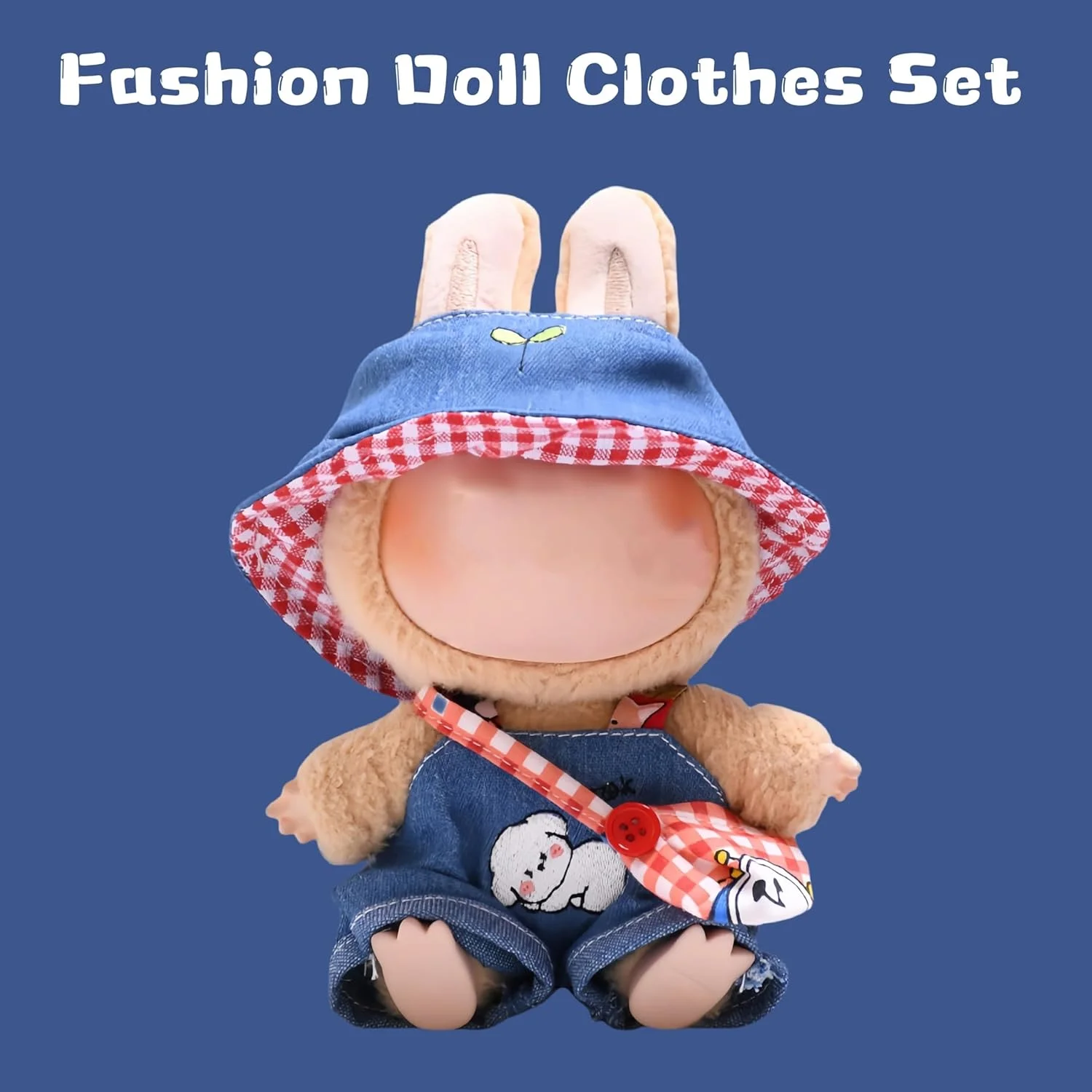 ست لباس دست ساز 3 تکه عروسک برای عروسک های 17 سانتی متری، شامل لباس سرهمی سگ آبی، کلاه چهارخانه آبی و کیف دوشی چهارخانه، لباس های زیبا و شیک برای کلکسیونرها (بدون عروسک) ست لباس دست ساز 3 تکه عروسک برای عروسک های 17 سانتی متری، شامل لباس سرهمی سگ آبی، کلاه چهارخانه آبی و کیف دوشی چهارخانه، لباس های زیبا و شیک برای کلکسیونرها (بدون عروسک)