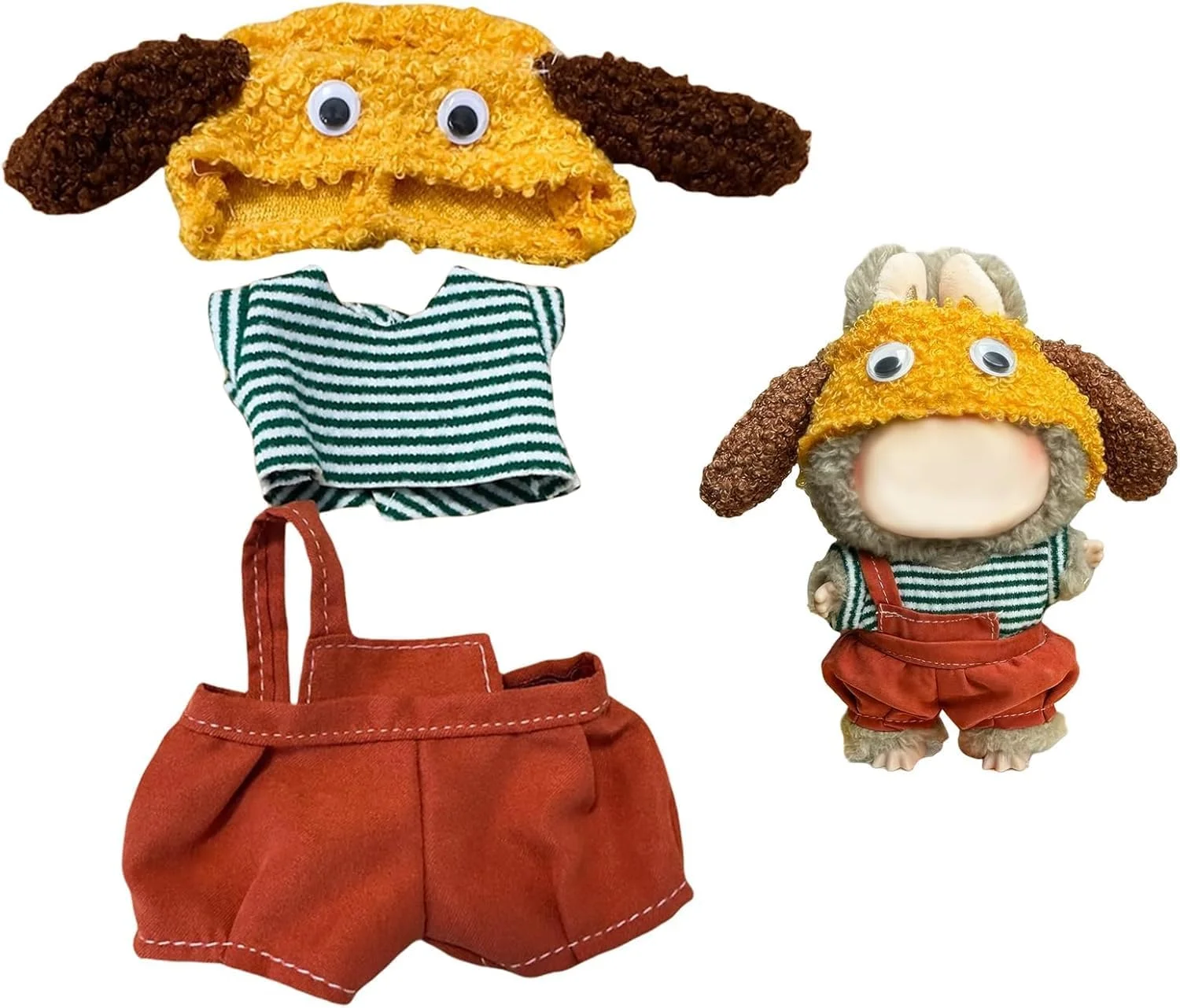 لباس عروسک های بامزه برای عروسک های Labubu نسل 1/2/3، مجموعه لوازم جانبی مینیاتوری سازگار با لباس های عروسک جاکلیدی، هدایای ایده آل برای طرفداران و کلکسیونرها