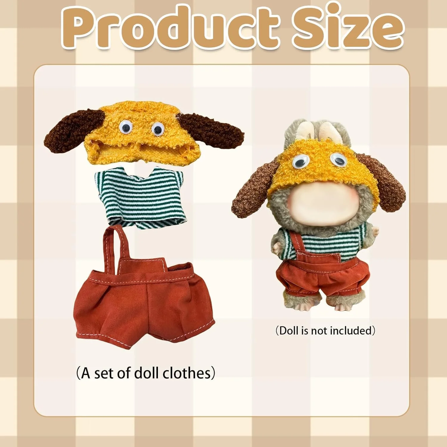 لباس عروسک های بامزه برای عروسک های Labubu نسل 1/2/3، مجموعه لوازم جانبی مینیاتوری سازگار با لباس های عروسک جاکلیدی، هدایای ایده آل برای طرفداران و کلکسیونرها