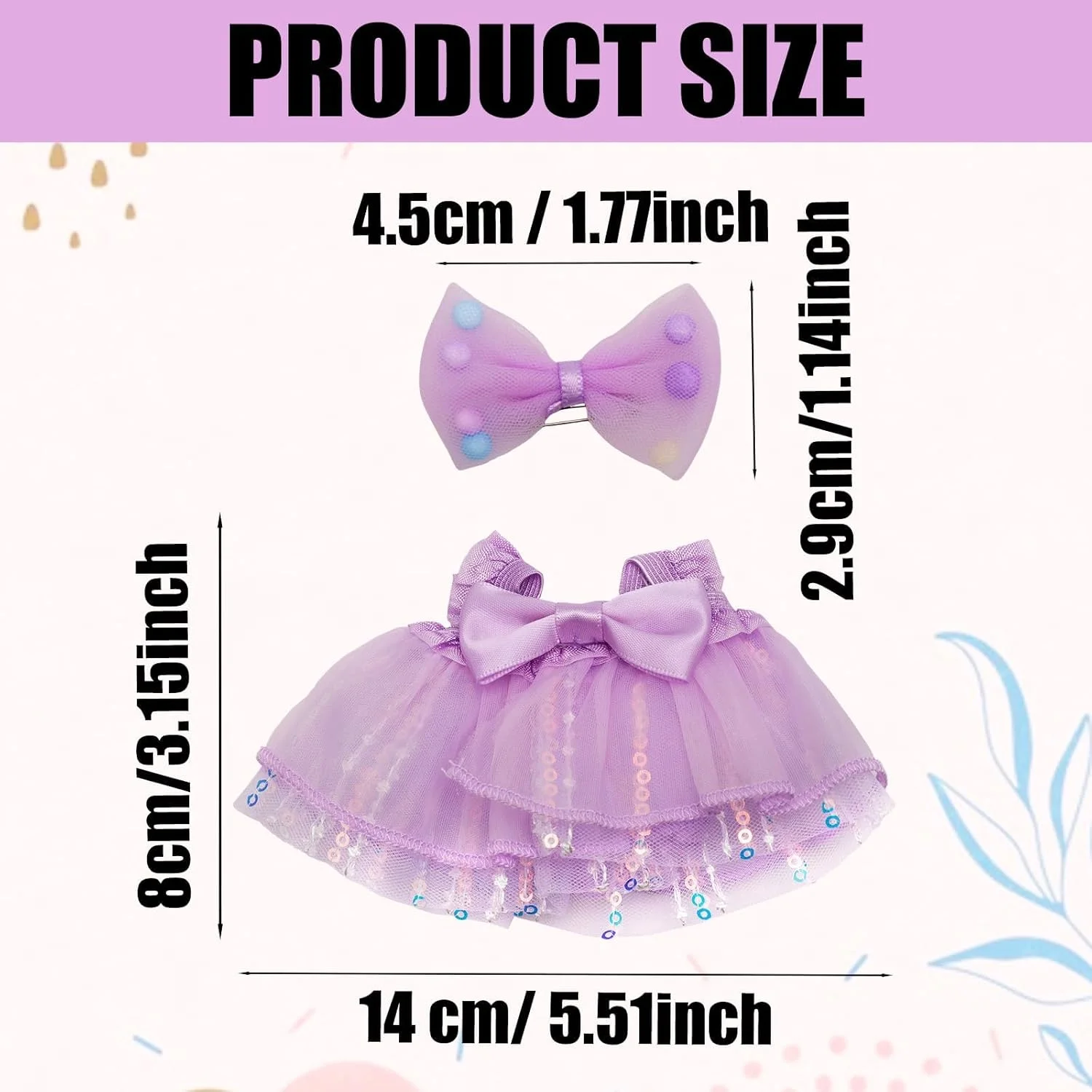 لباس عروسکی برای عروسک های 13 سانتی متری، دامن توری پولک دار بنفش کاوایی با گیره پاپیونی، لوازم جانبی لباس عروسکی لوکس برای استایل و نمایش منحصر به فرد (عروسک شامل نمی شود) لباس عروسکی برای عروسک های 13 سانتی متری، دامن توری پولک دار بنفش کاوایی با گیره پاپیونی، لوازم جانبی لباس عروسکی لوکس برای استایل و نمایش منحصر به فرد (عروسک شامل نمی شود)